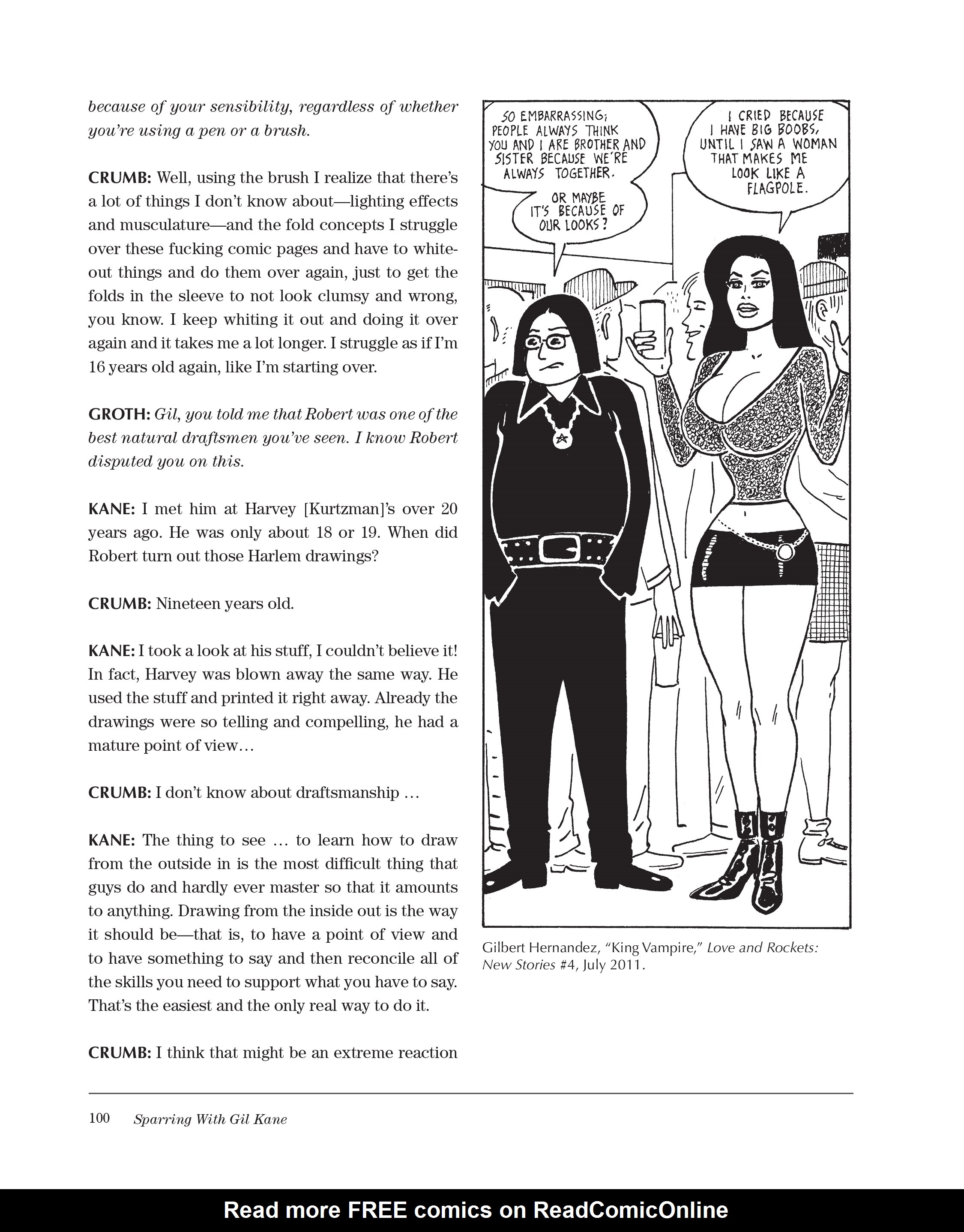 Read online Sparring With Gil Kane: Colloquies On Comic Art and Aesthetics comic -  Issue # TPB (Part 1) - 100