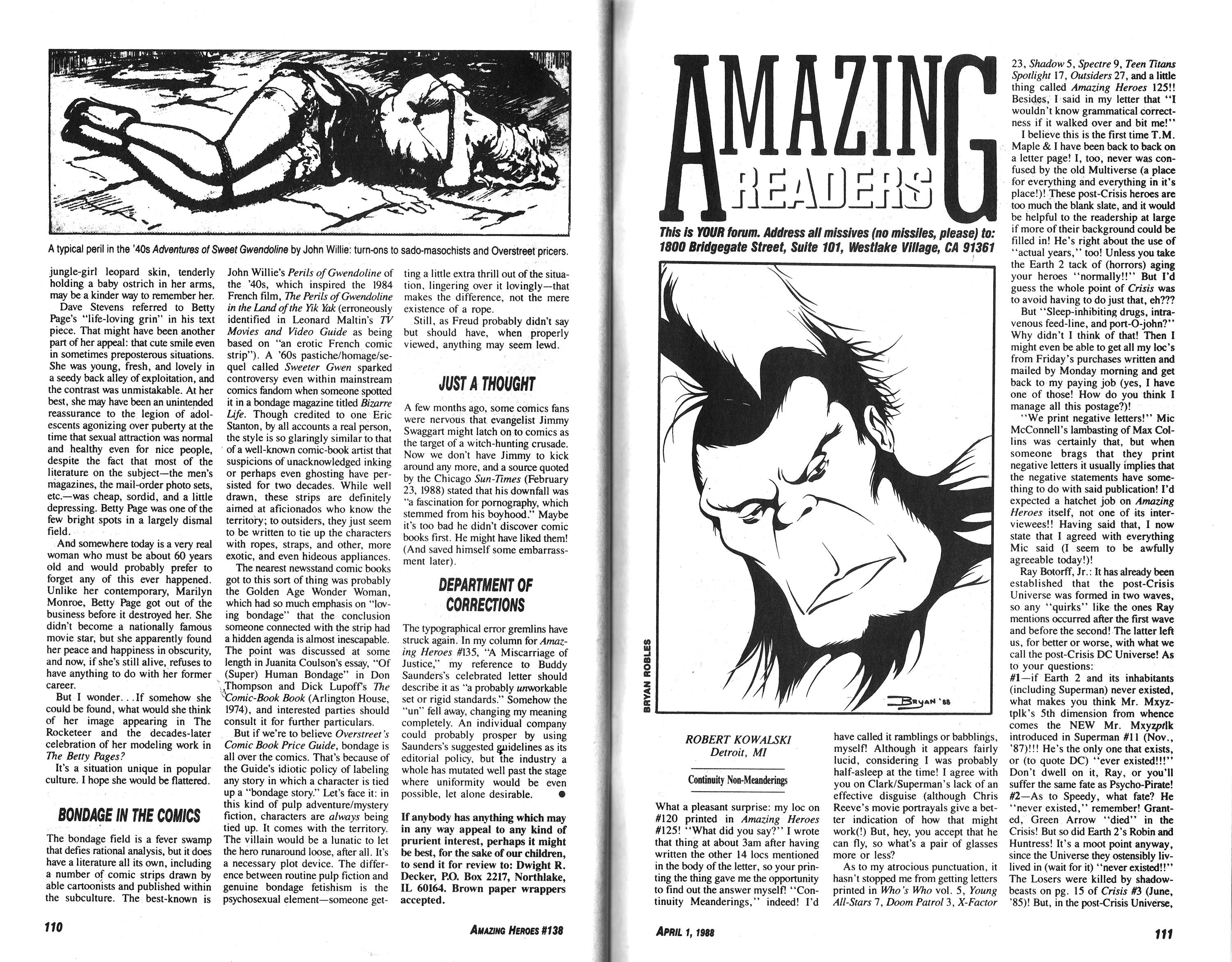 Read online Amazing Heroes comic -  Issue #138 - 56