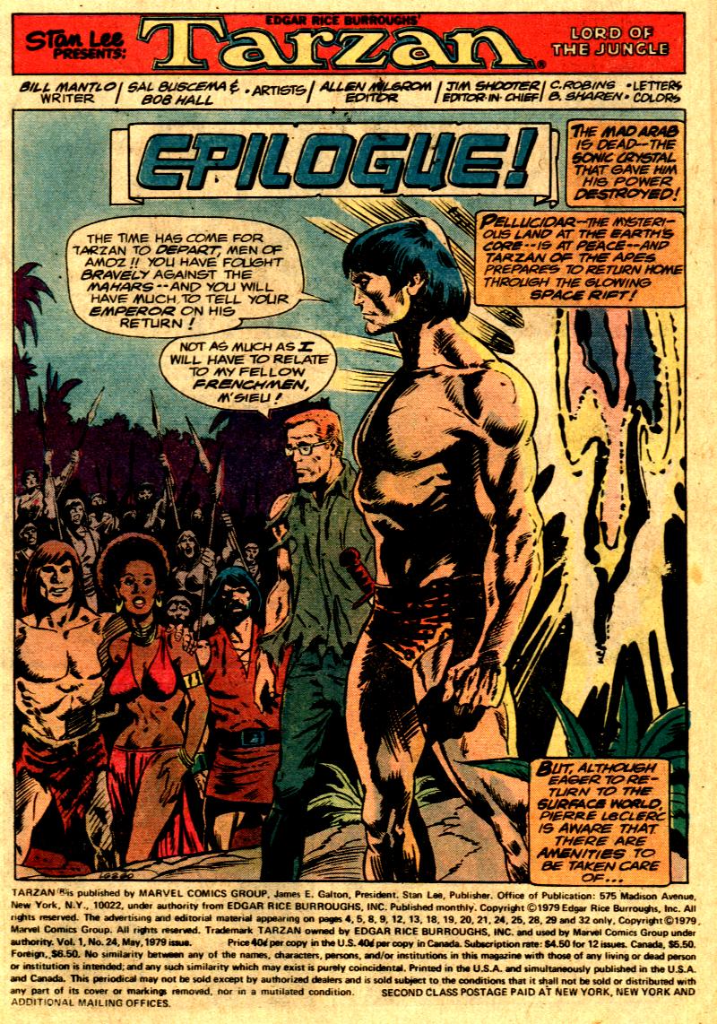 Read online Tarzan (1977) comic -  Issue #24 - 2