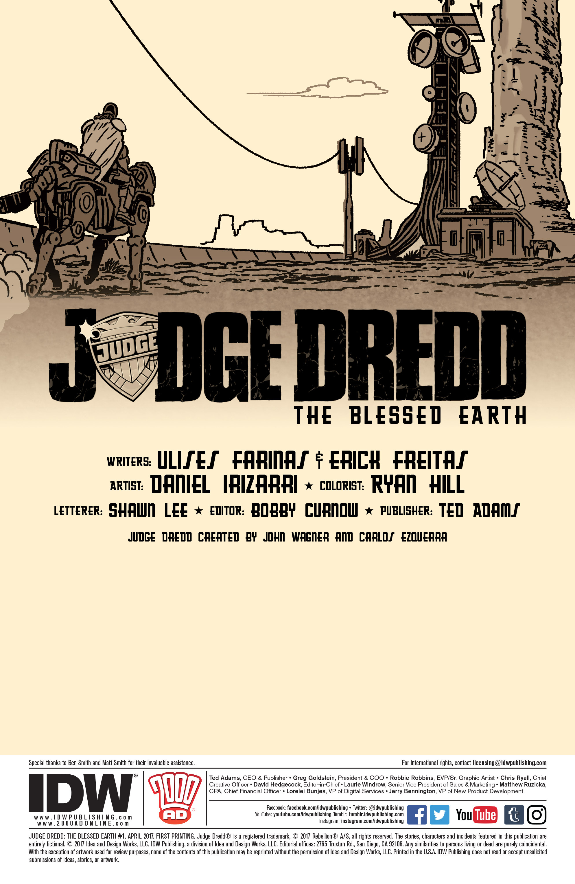 Read online Judge Dredd: The Blessed Earth comic -  Issue #1 - 2