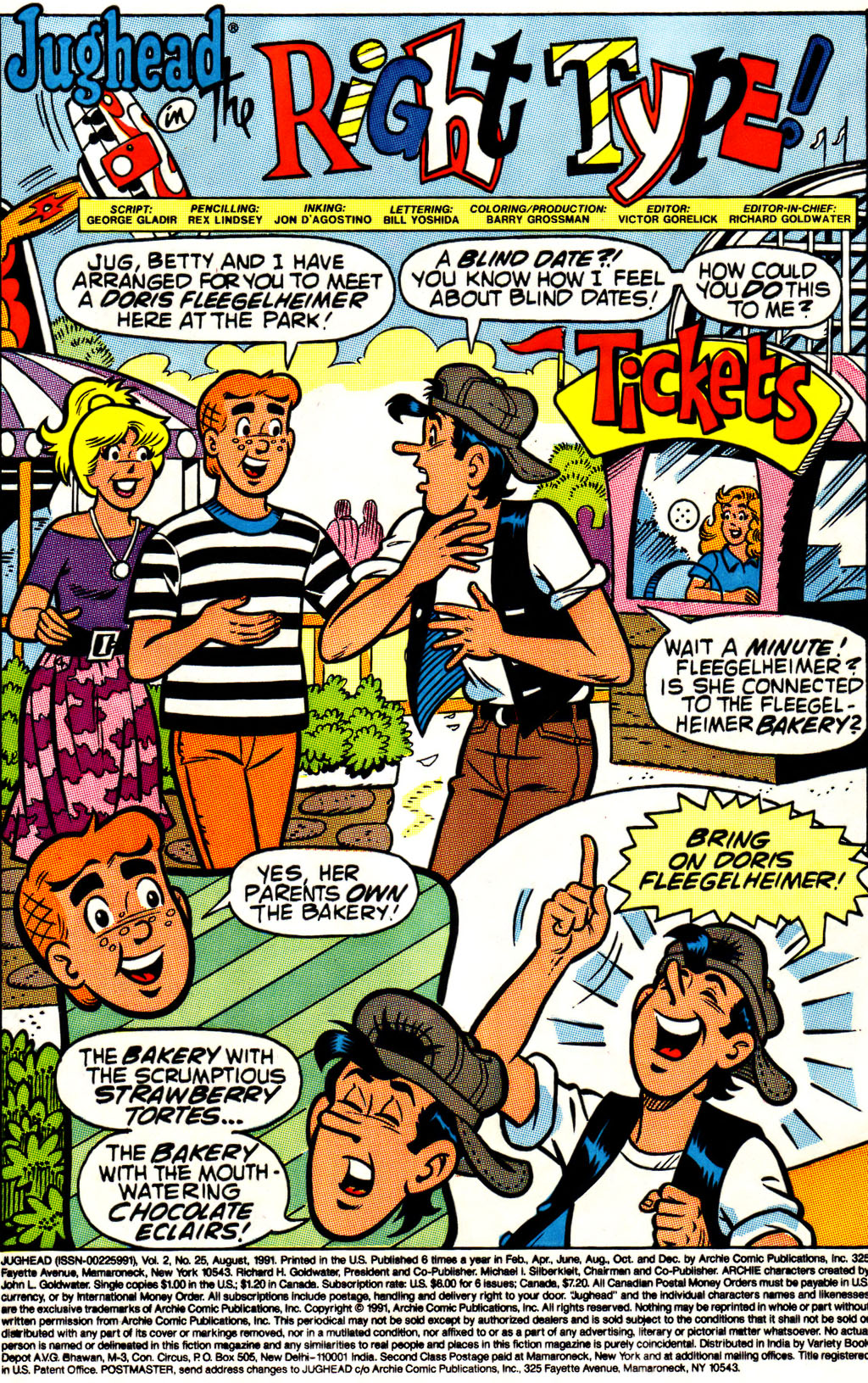 Read online Jughead (1987) comic -  Issue #25 - 2