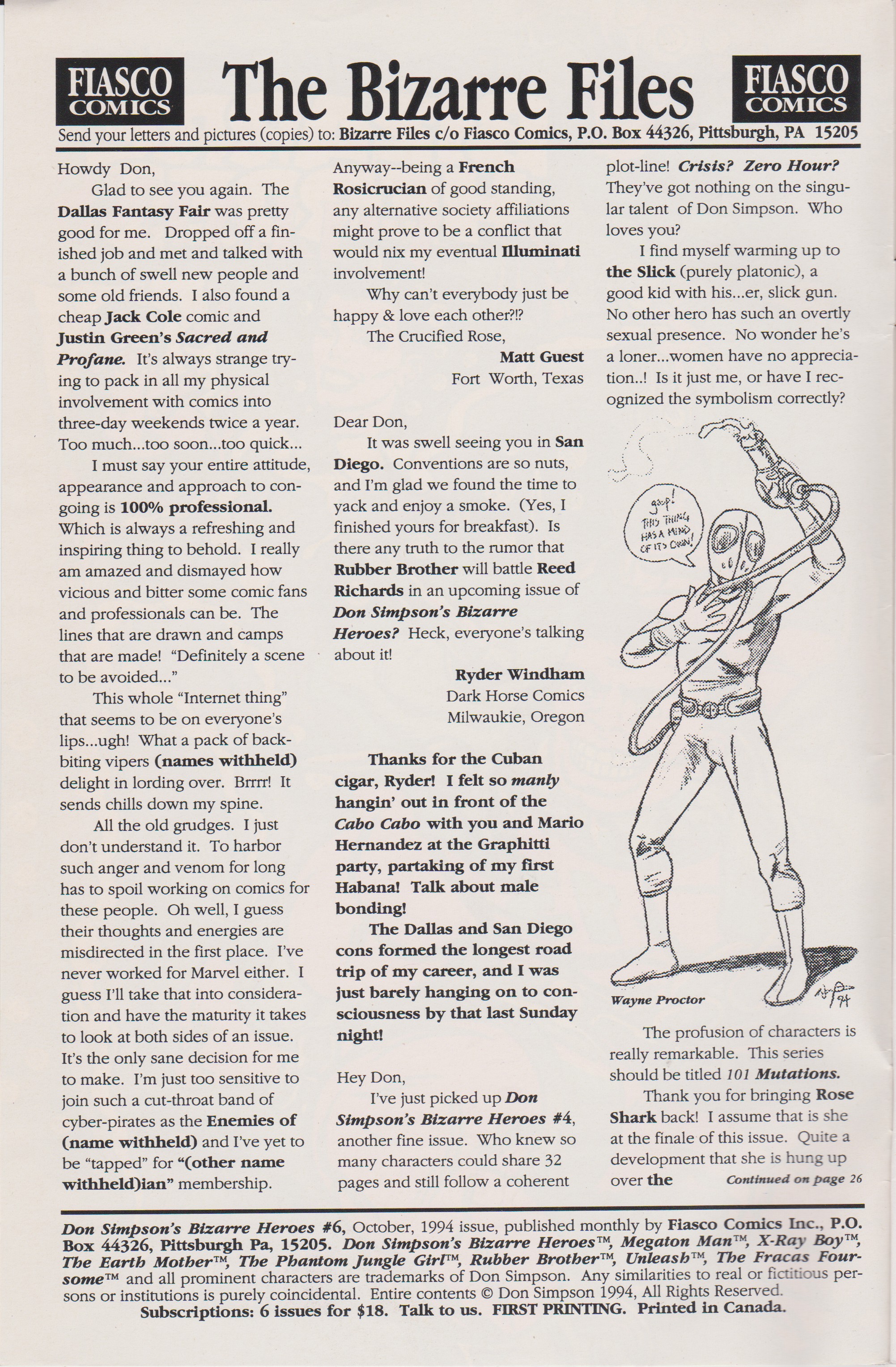 Read online Don Simpson's Bizarre Heroes comic -  Issue #6 - 2