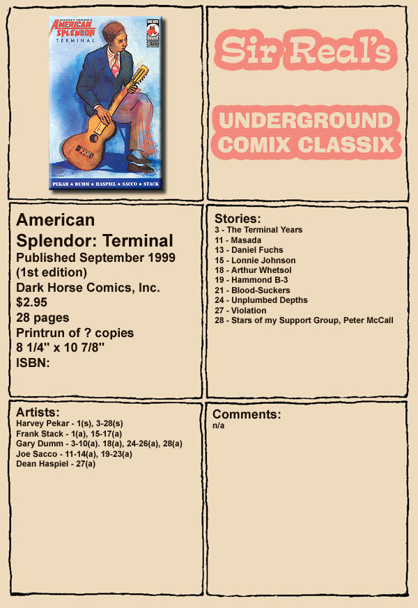 Read online American Splendor: Terminal comic -  Issue # Full - 1