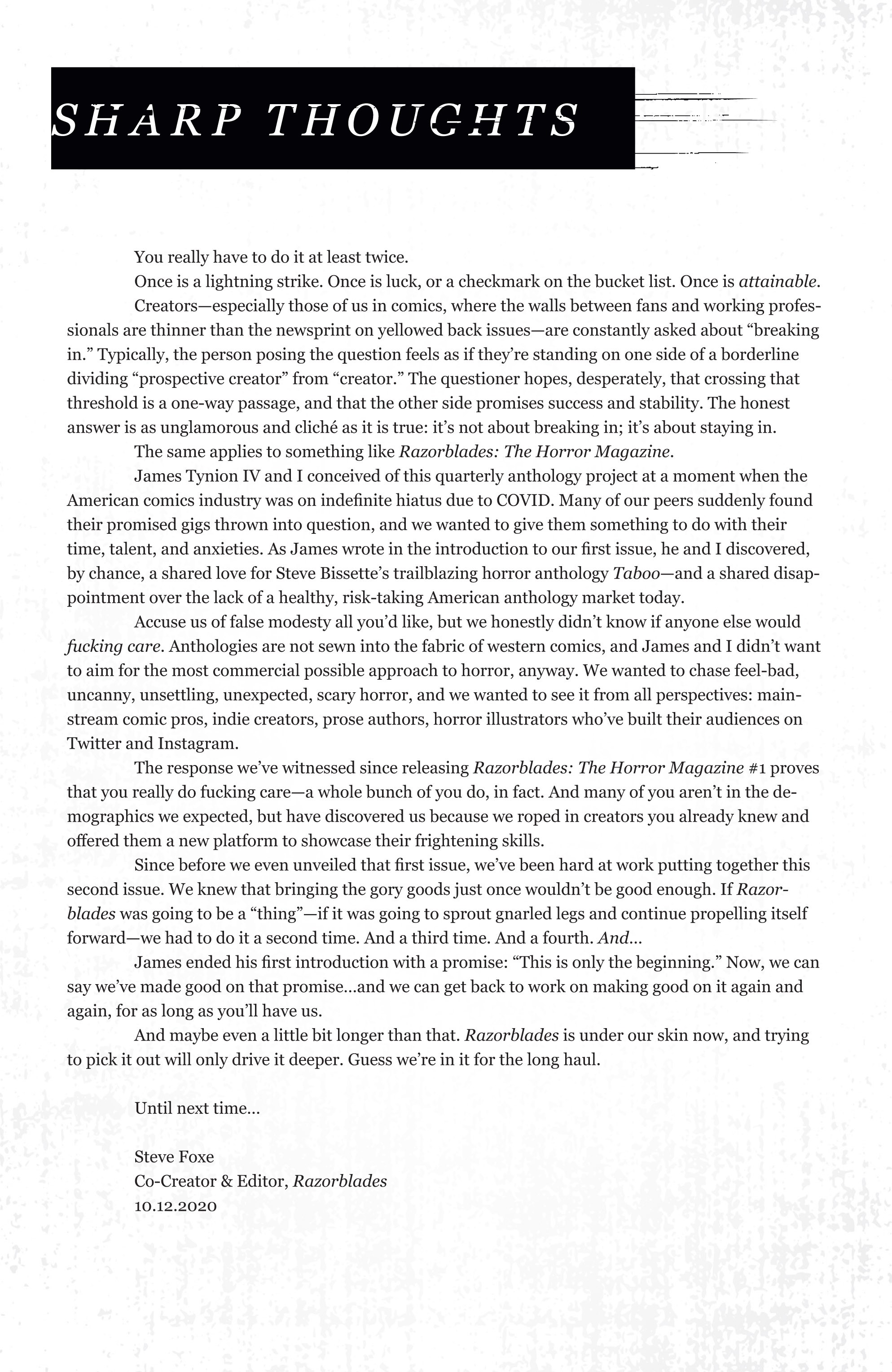 Read online Razorblades: The Horror Magazine comic -  Issue #2 - 6