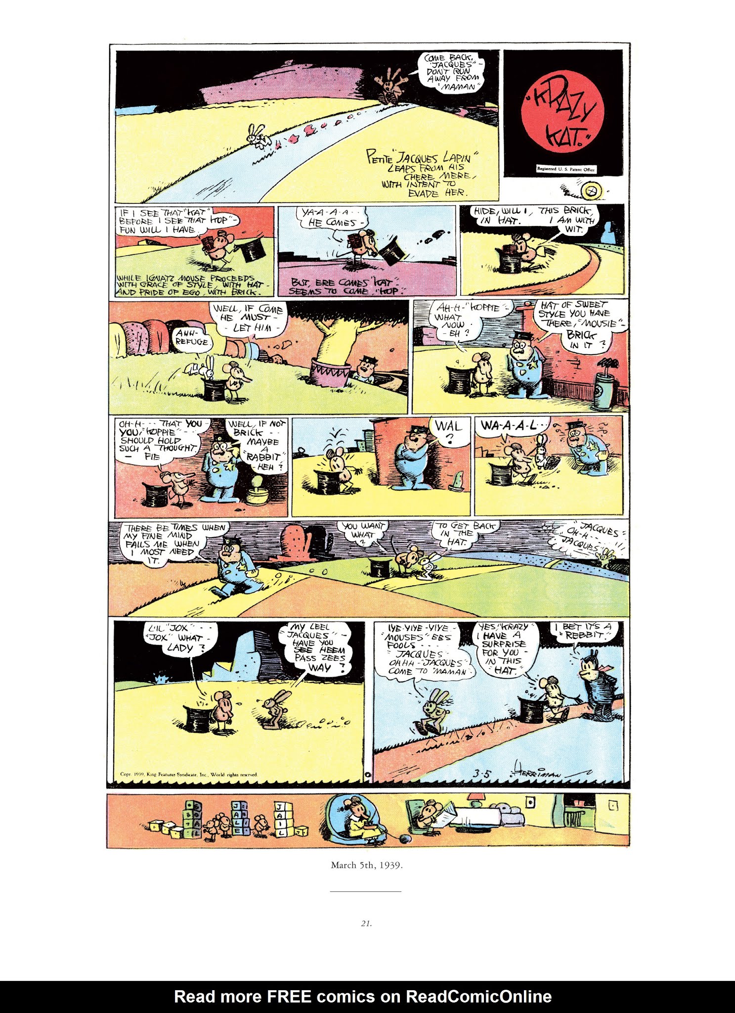 Read online Krazy & Ignatz comic -  Issue # TPB 11 - 21