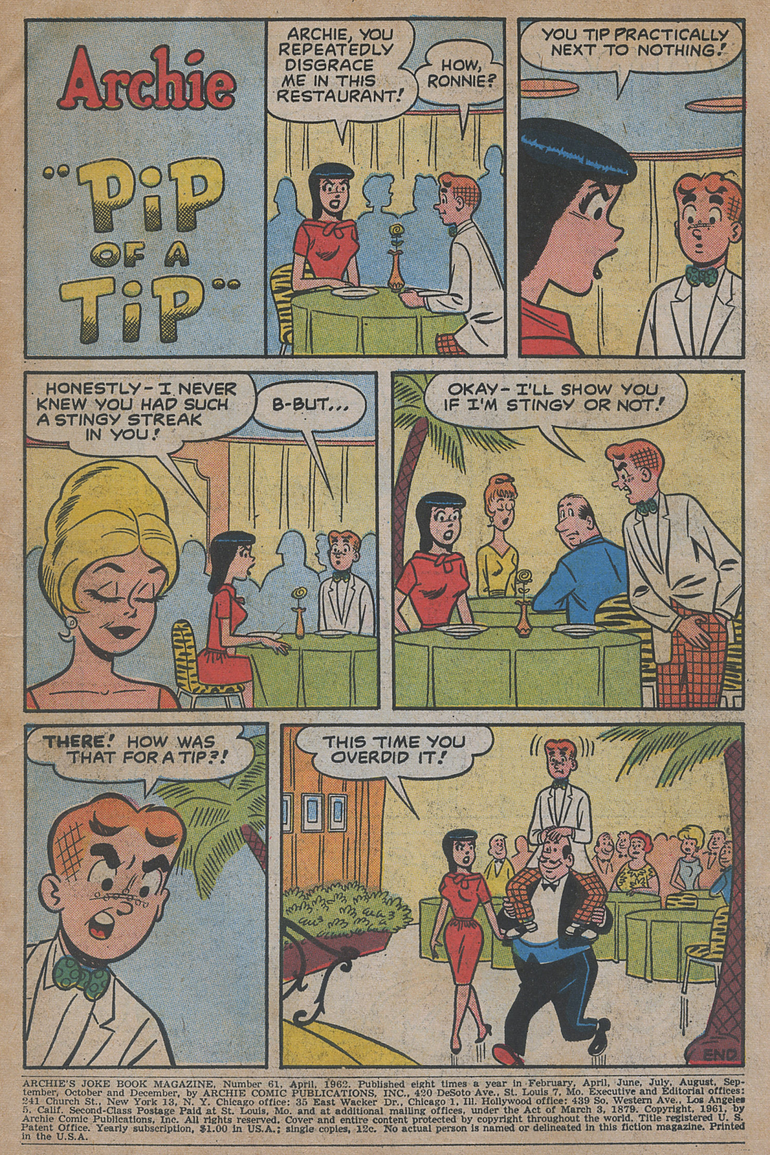 Read online Archie's Joke Book Magazine comic -  Issue #61 - 3