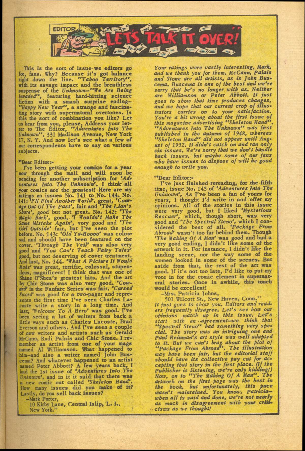 Read online Adventures Into The Unknown comic -  Issue #150 - 17