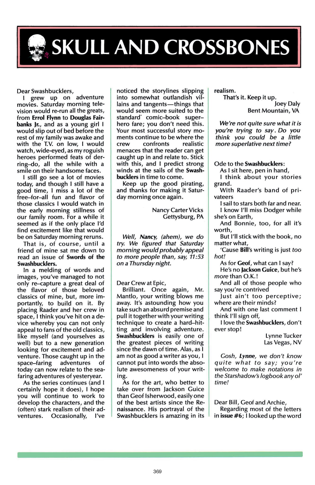 Read online Swords of the Swashbucklers comic -  Issue # TPB - 353