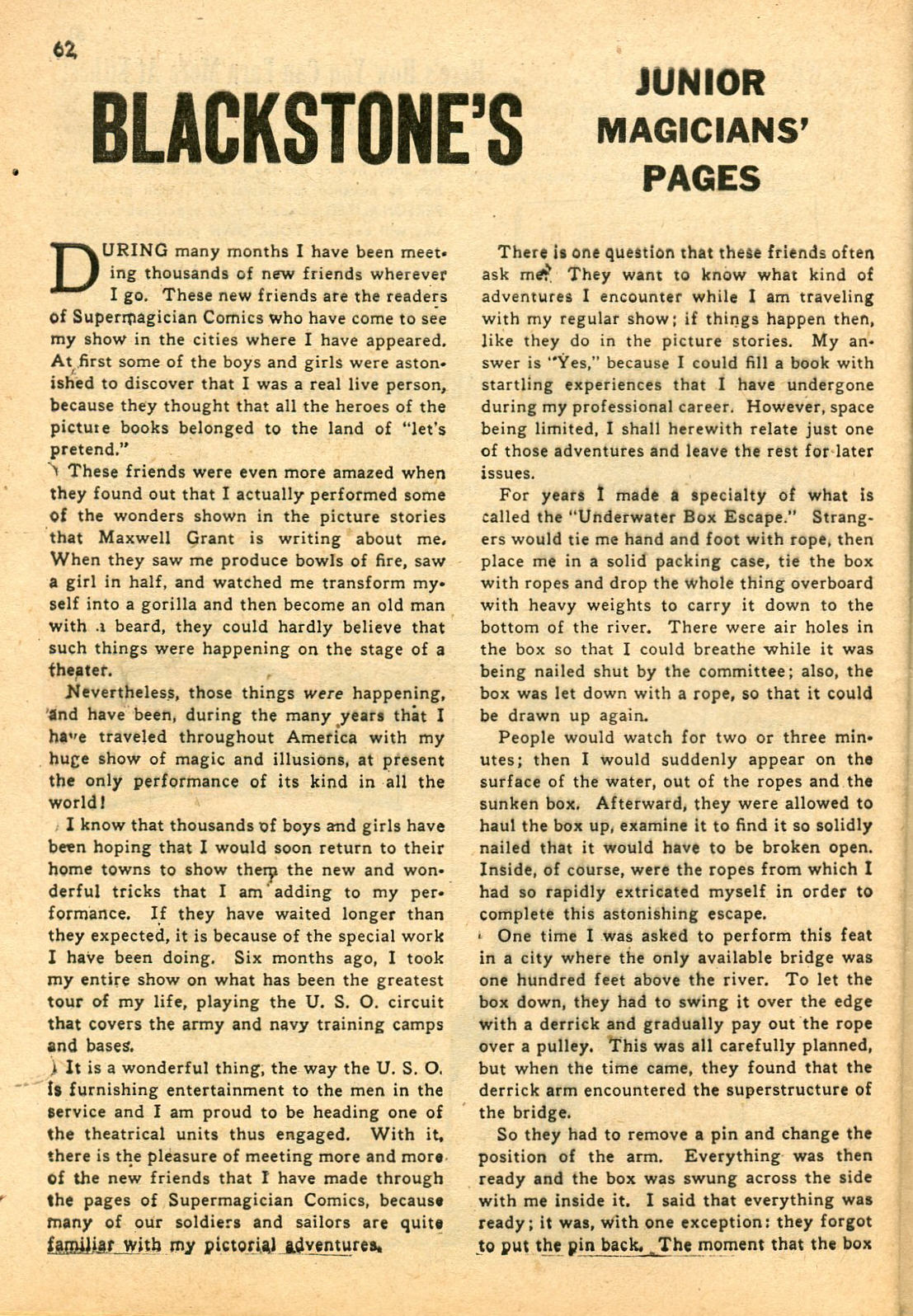 Read online Super-Magician Comics comic -  Issue #16 - 61