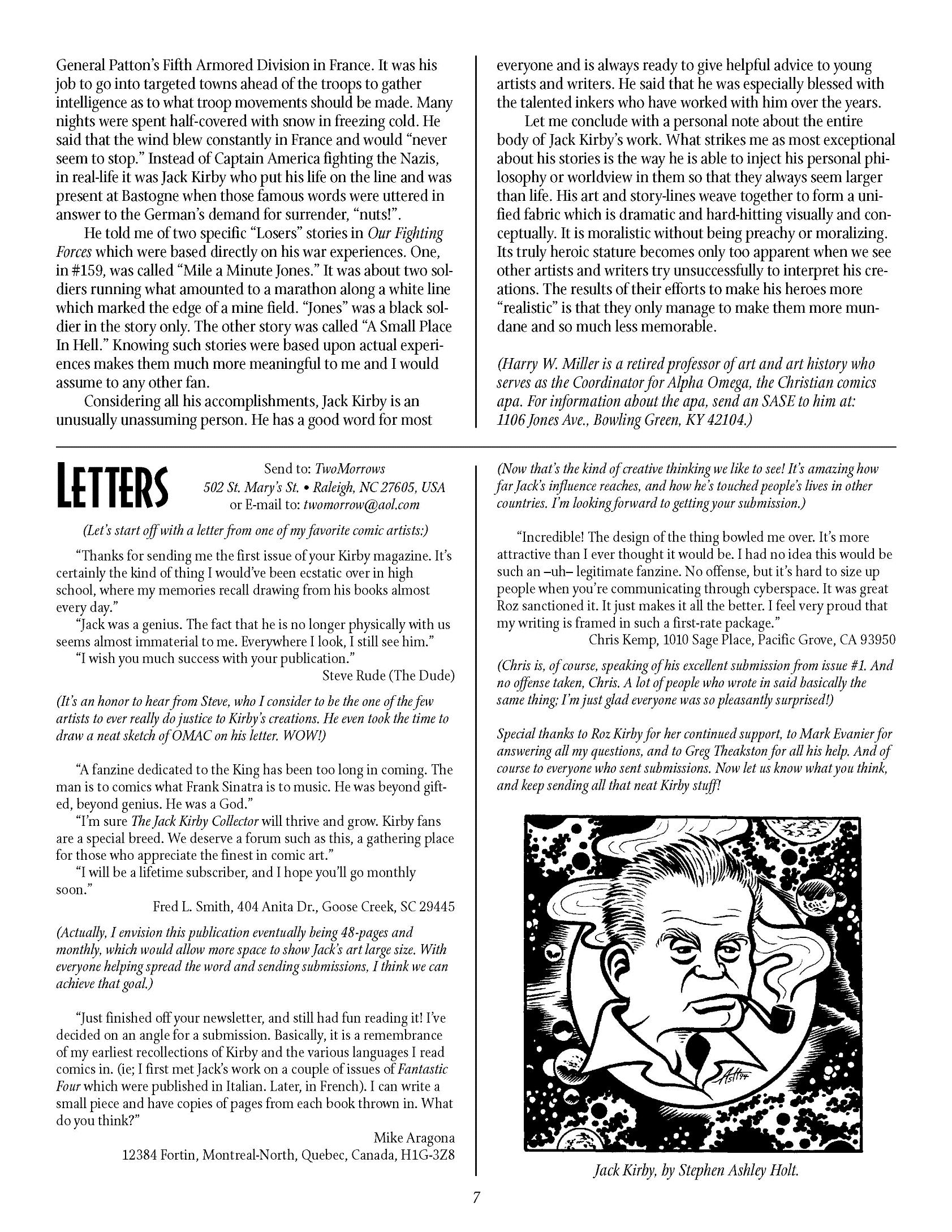 Read online The Jack Kirby Collector comic -  Issue #2 - 7