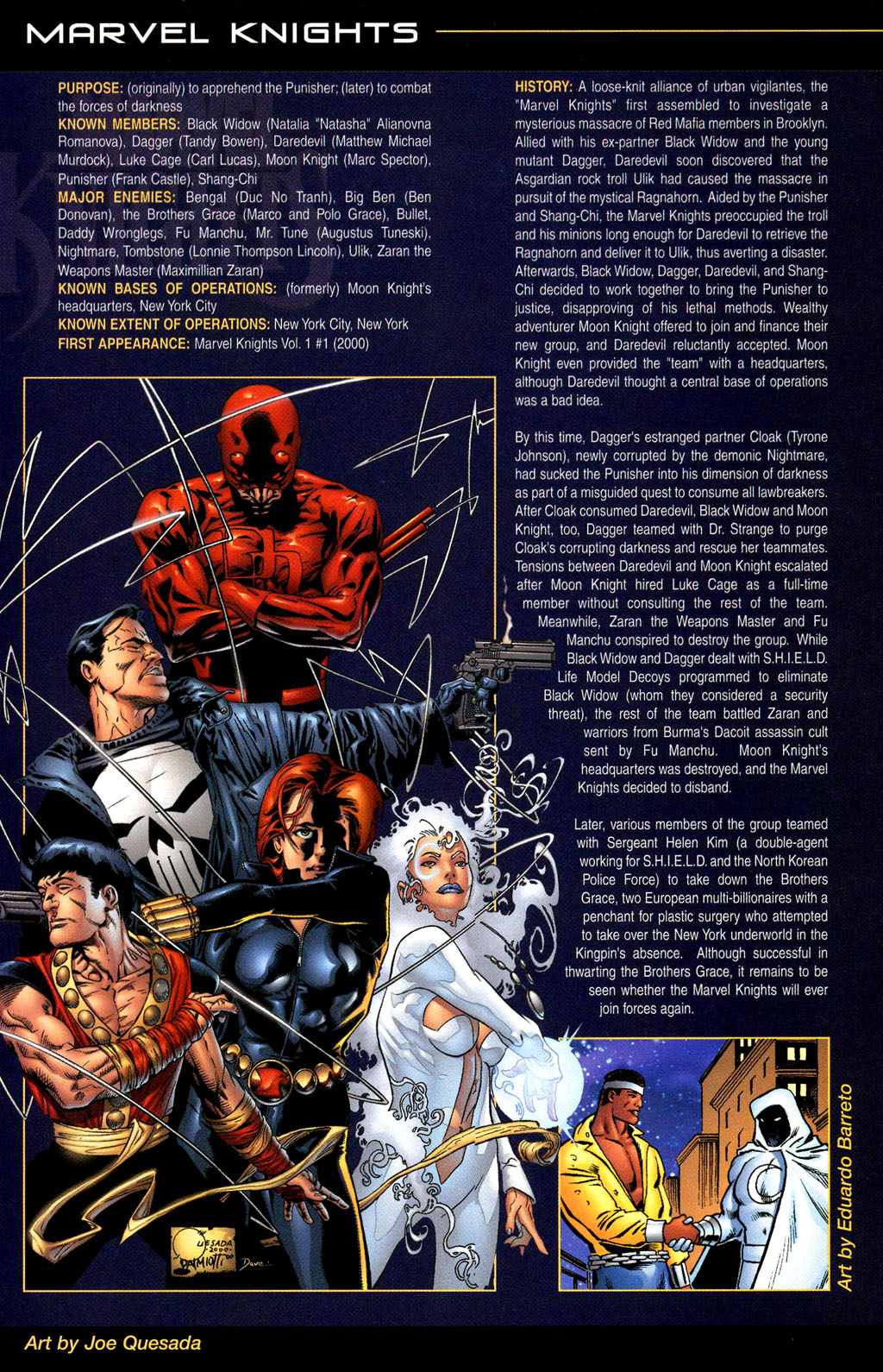 Read online The Official Handbook of the Marvel Universe: Marvel Knights comic -  Issue # Full - 38