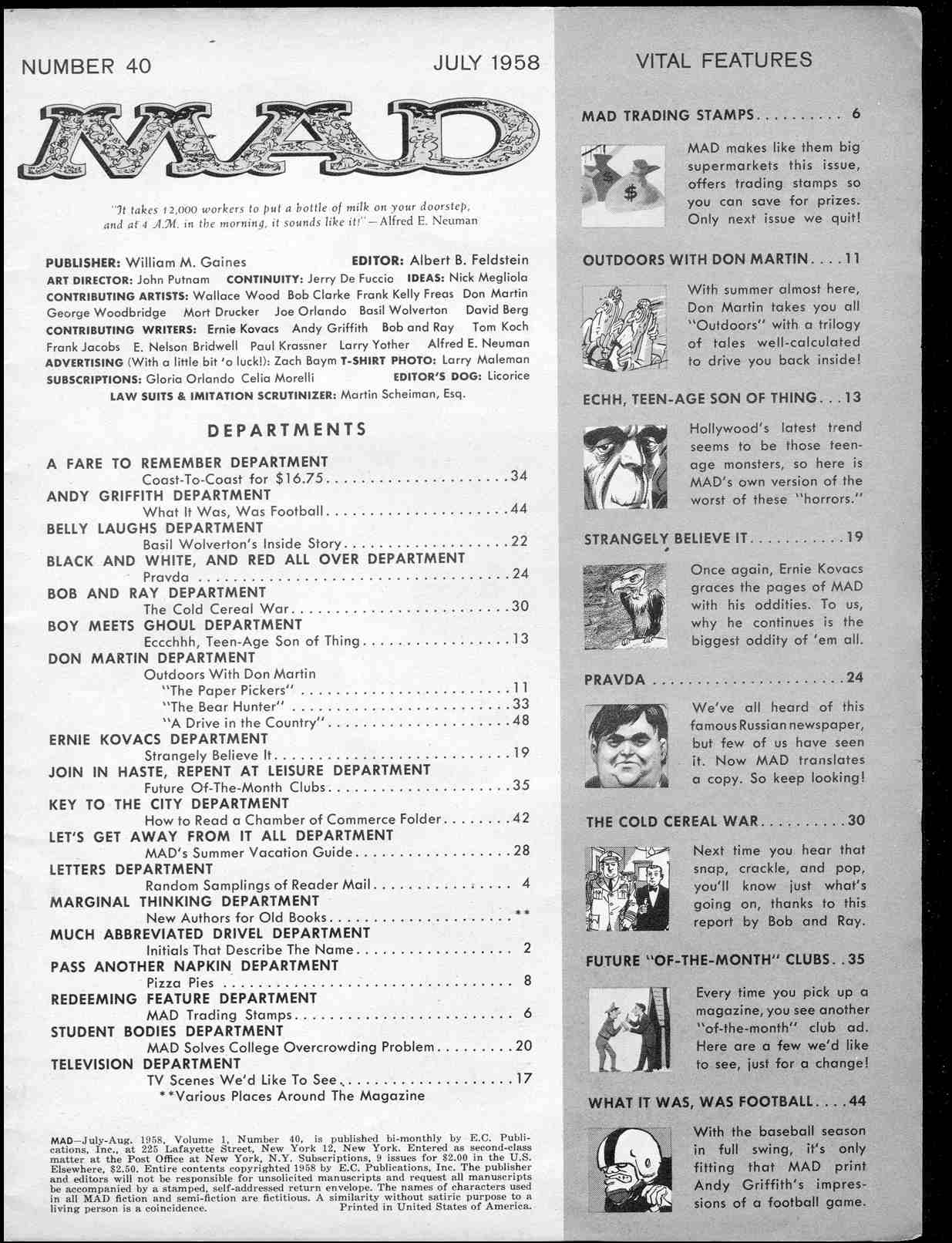 Read online MAD comic -  Issue #40 - 3