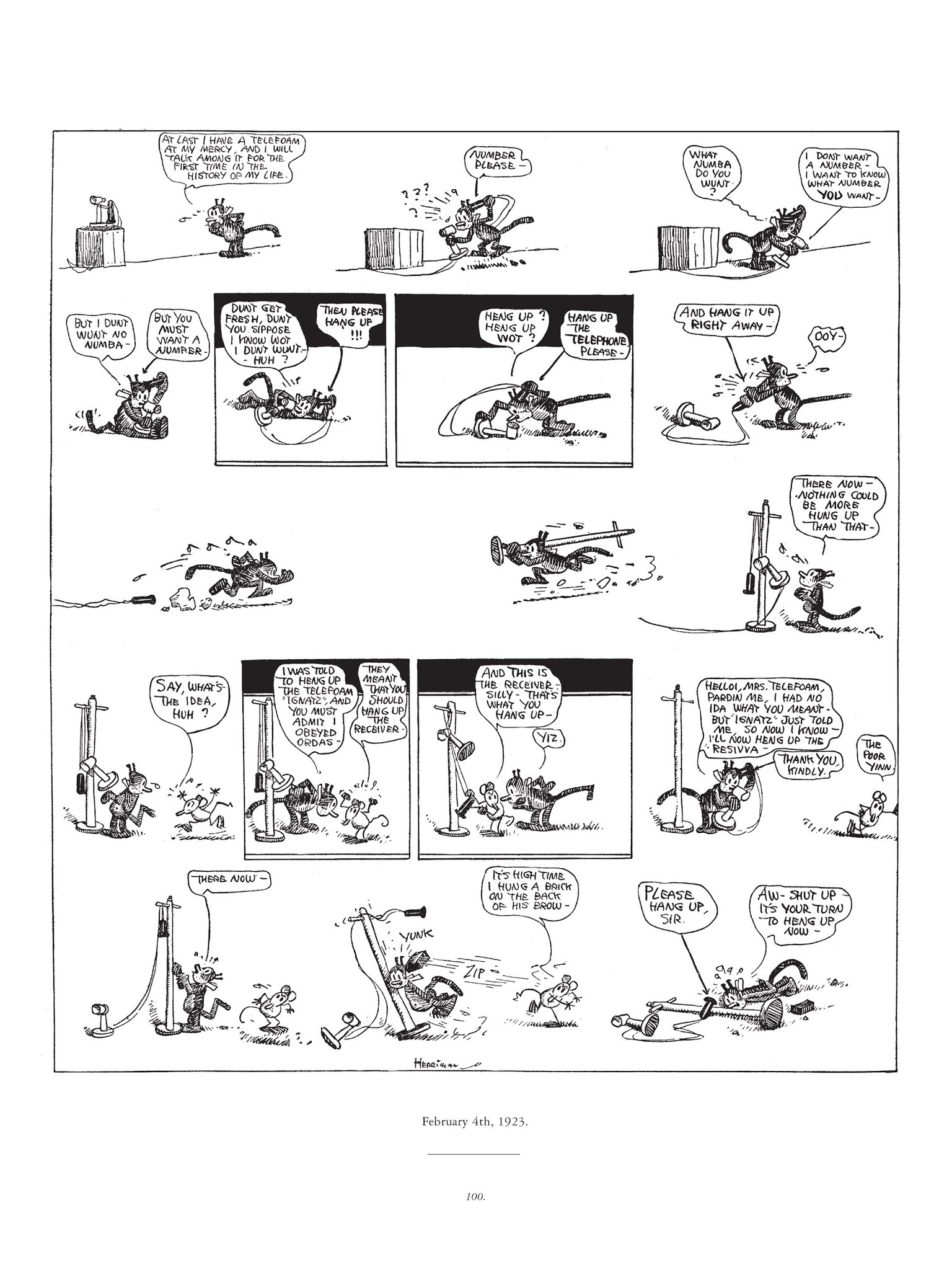 Read online Krazy & Ignatz comic -  Issue # TPB 3 - 100
