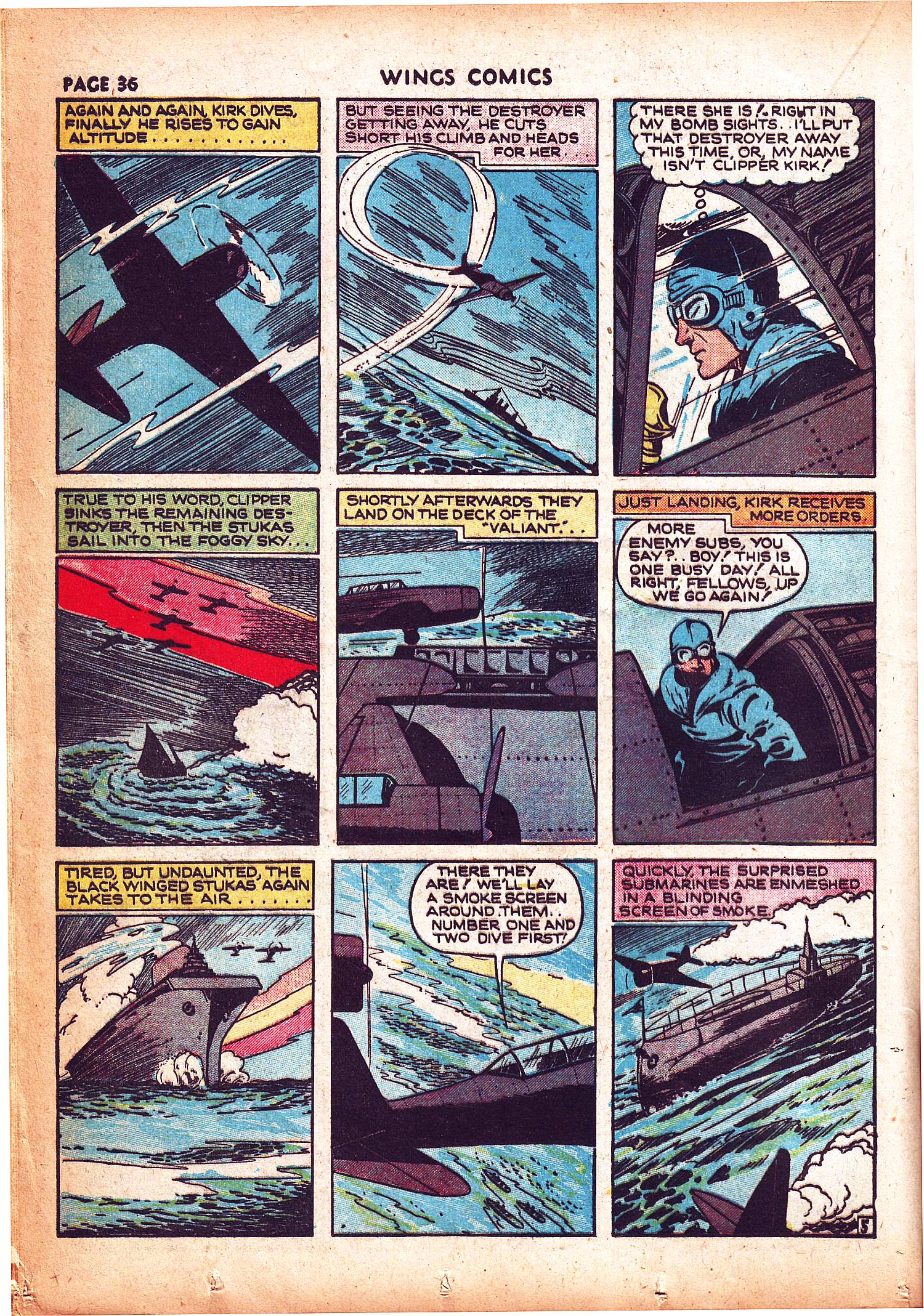Read online Wings Comics comic -  Issue #3 - 38
