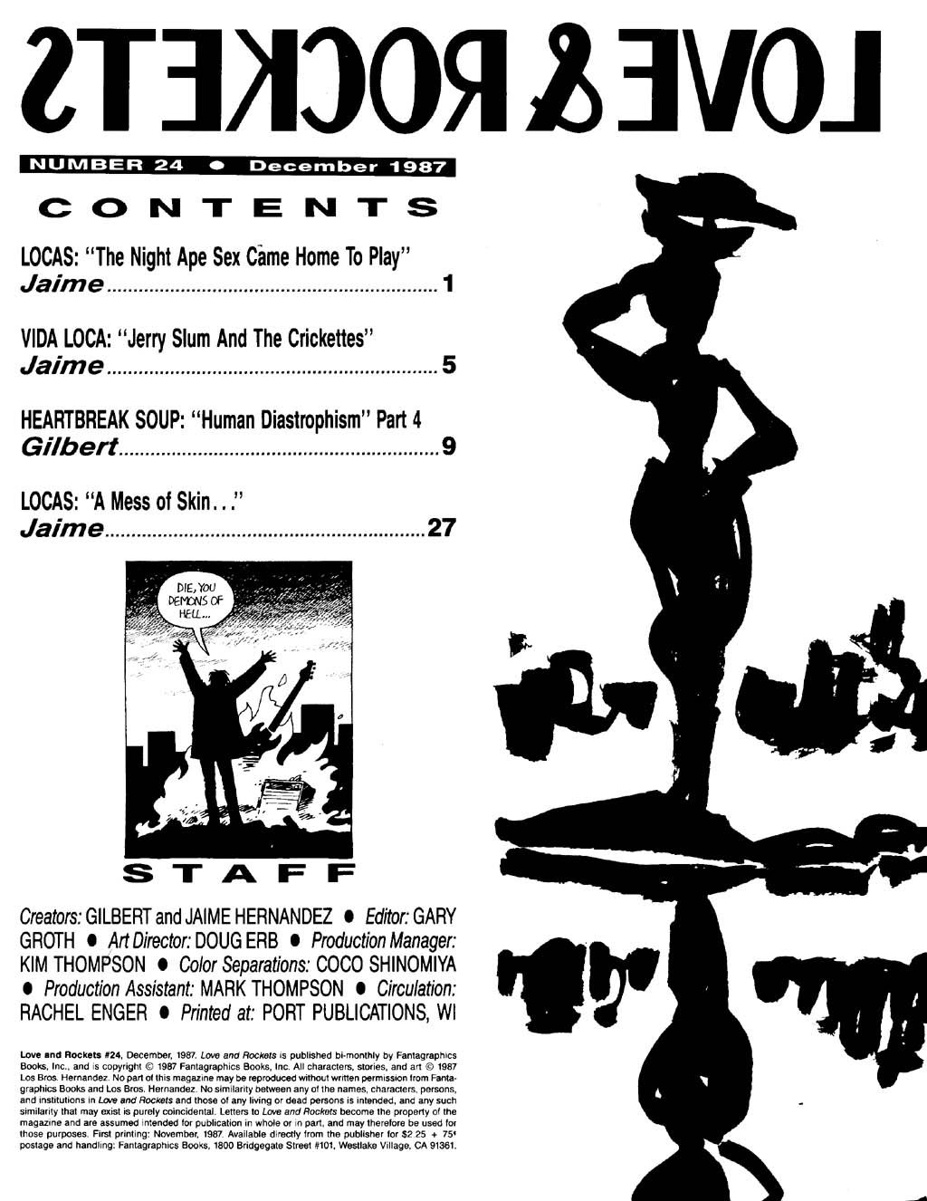 Read online Love and Rockets (1982) comic -  Issue #24 - 2