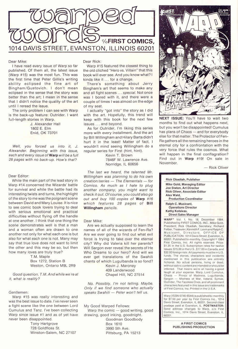 Read online Warp comic -  Issue #18 - 2