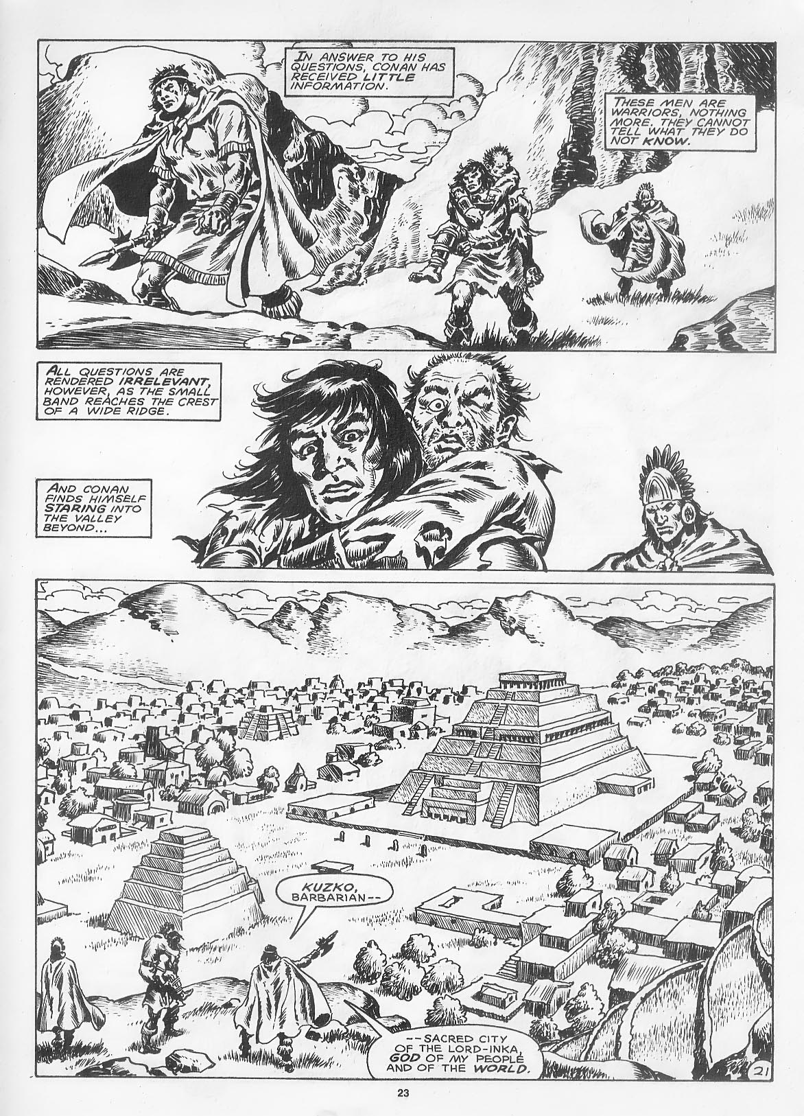 Read online The Savage Sword Of Conan comic -  Issue #166 - 25