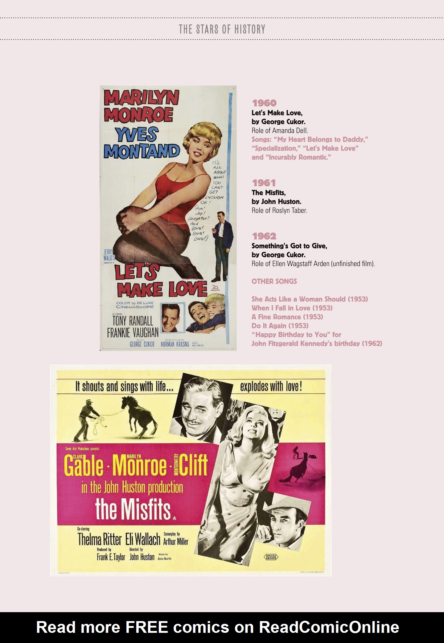 Read online The Stars of History: Marilyn Monroe comic -  Issue # TPB - 103