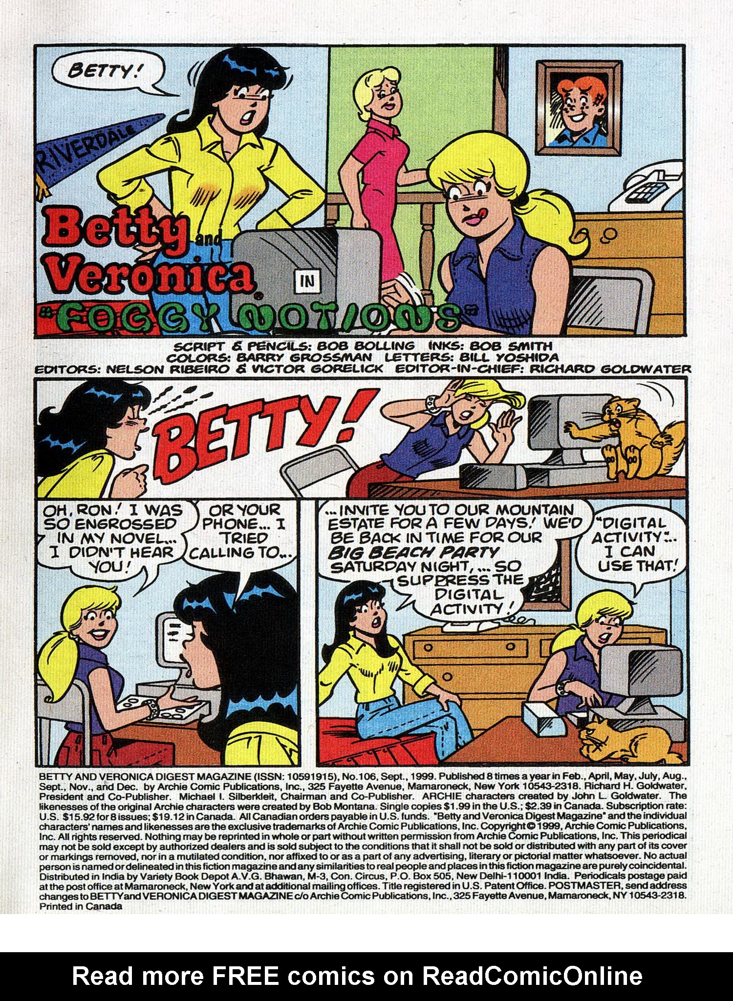 Read online Betty and Veronica Digest Magazine comic -  Issue #106 - 3