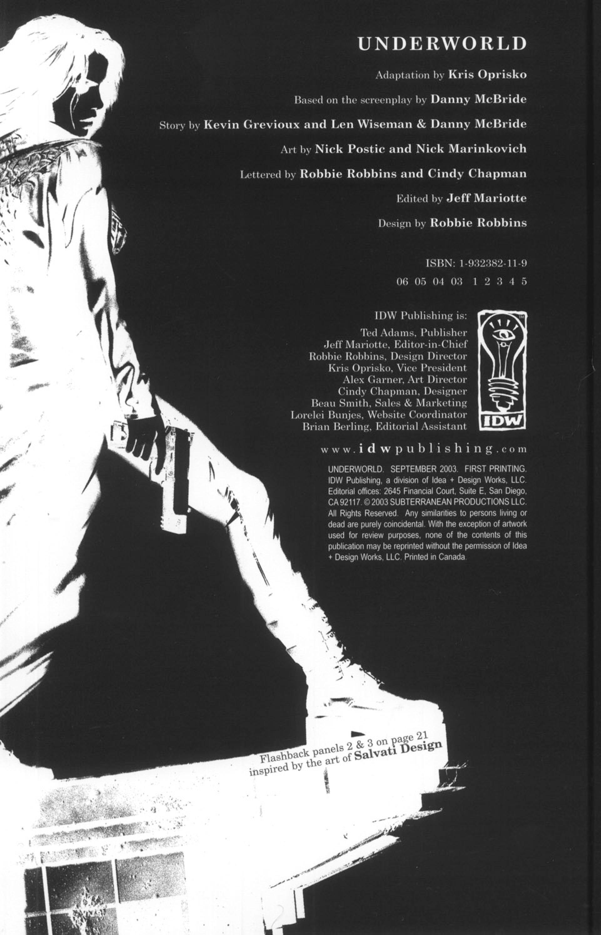 Read online Underworld (2003) comic -  Issue # Full - 2