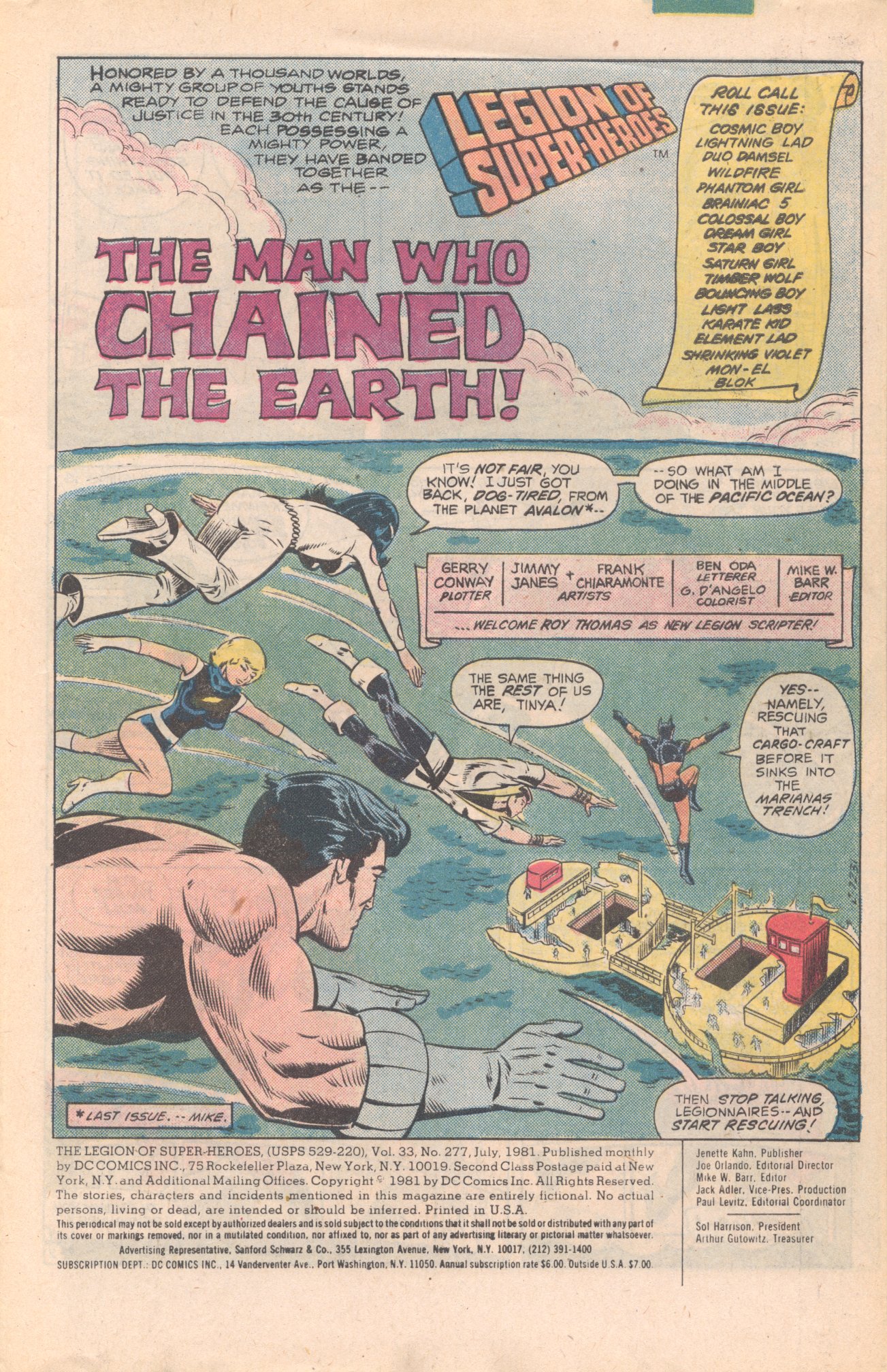 Legion of Super-Heroes (1980) 277 Page 1