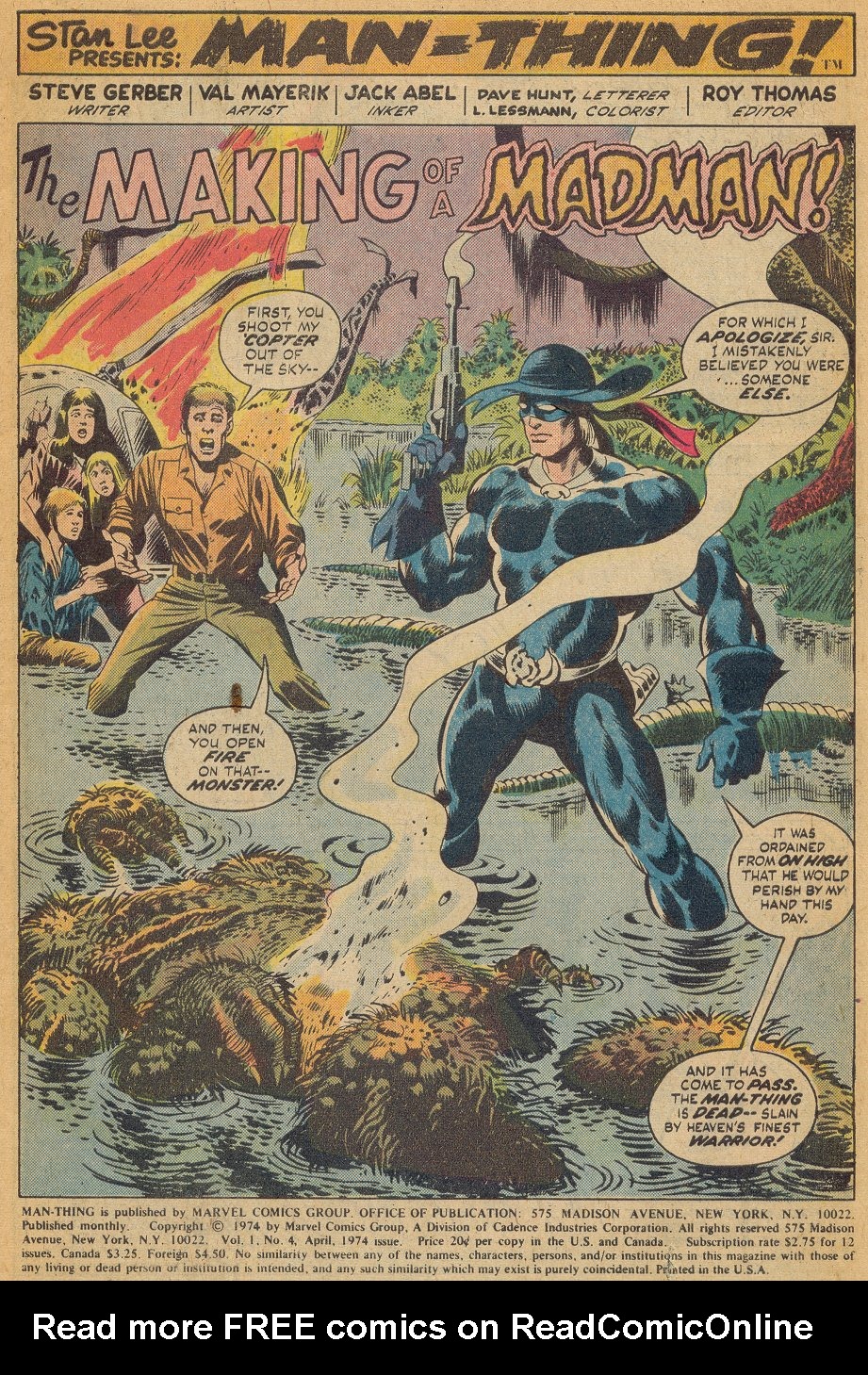 Read online Man-Thing (1974) comic -  Issue #4 - 2