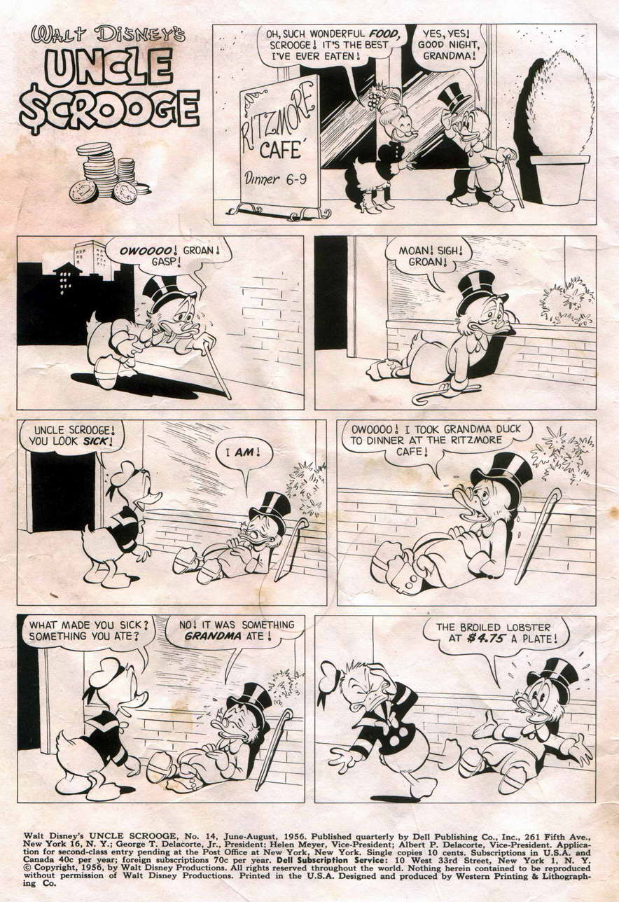 Read online Uncle Scrooge (1953) comic -  Issue #14 - 2