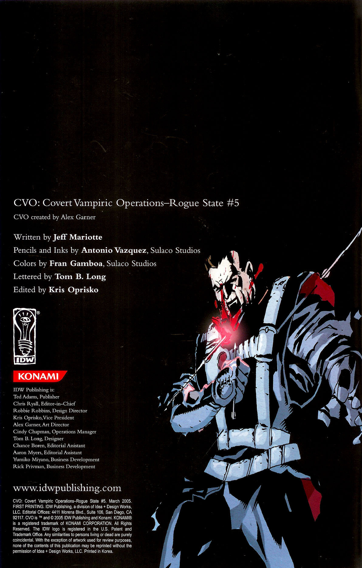 Read online CVO: Covert Vampiric Operations - Rogue State comic -  Issue #5 - 2