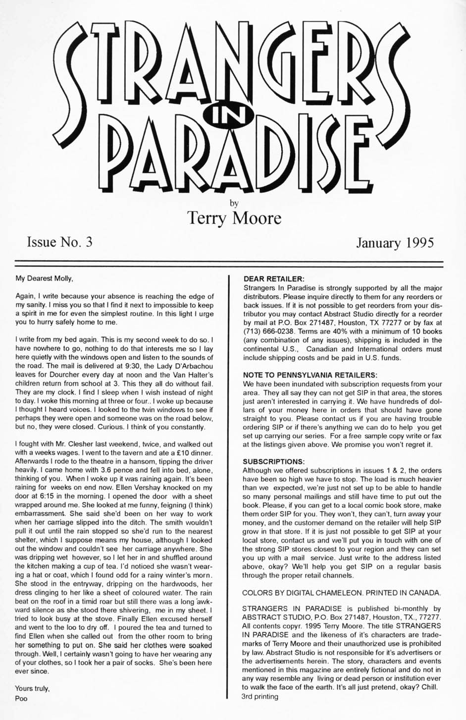 Read online Strangers in Paradise (1994) comic -  Issue #3 - 2
