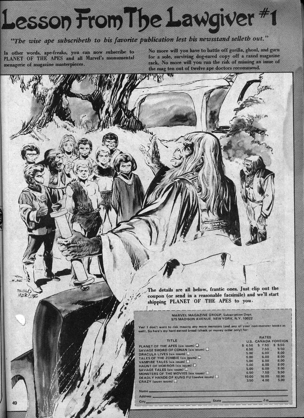 Read online Planet of the Apes comic -  Issue #1 - 49
