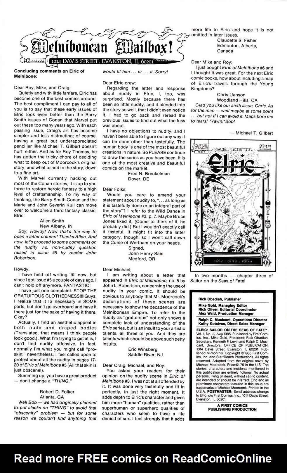 Read online Elric: Sailor on the Seas of Fate comic -  Issue #2 - 2