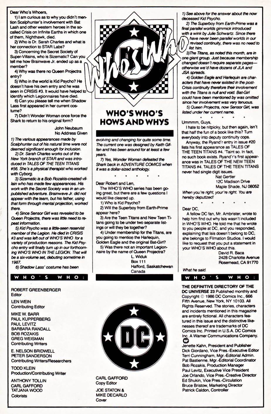 Read online Who's Who: The Definitive Directory of the DC Universe comic -  Issue #23 - 2