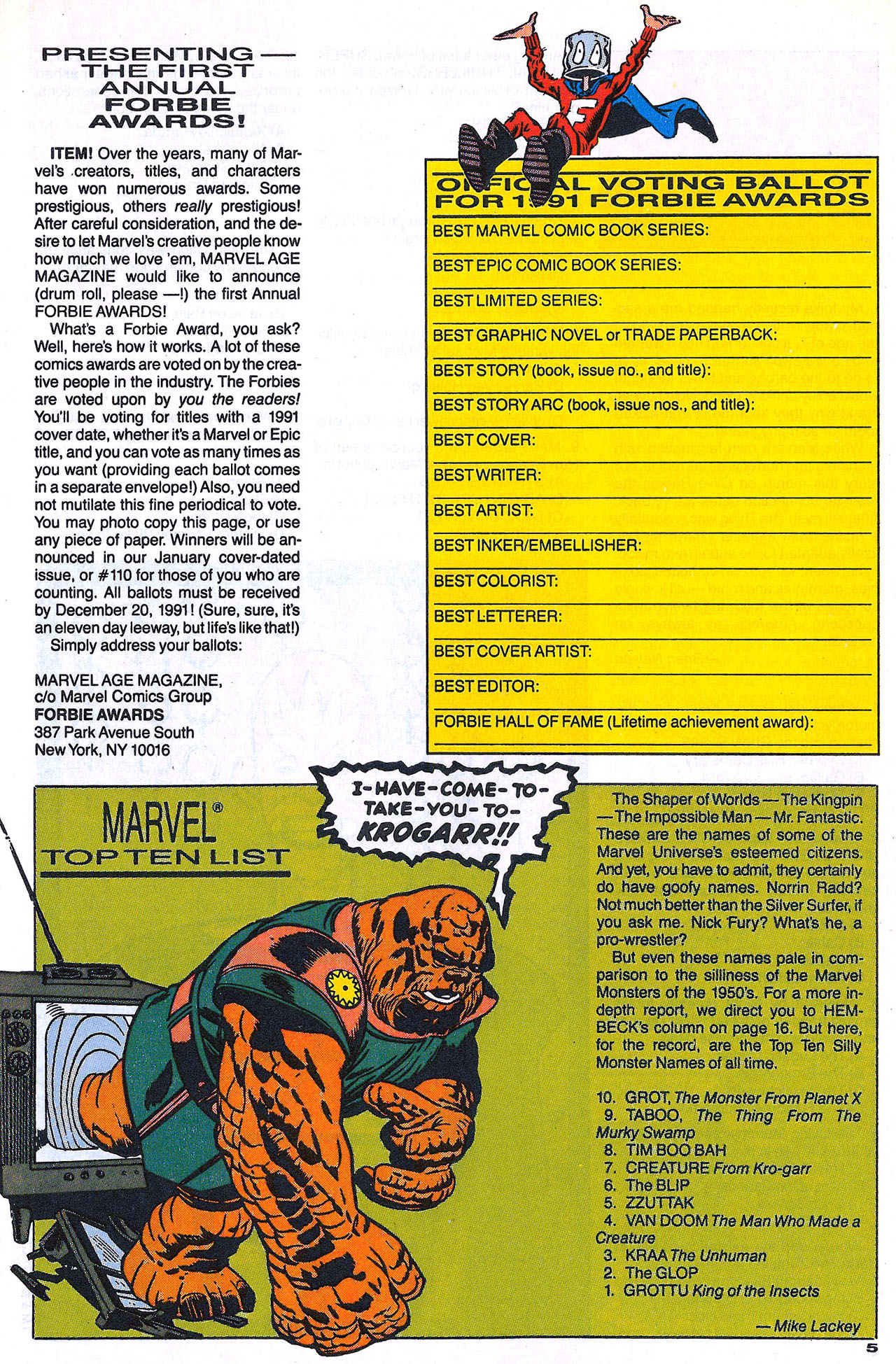 Read online Marvel Age comic -  Issue #107 - 7