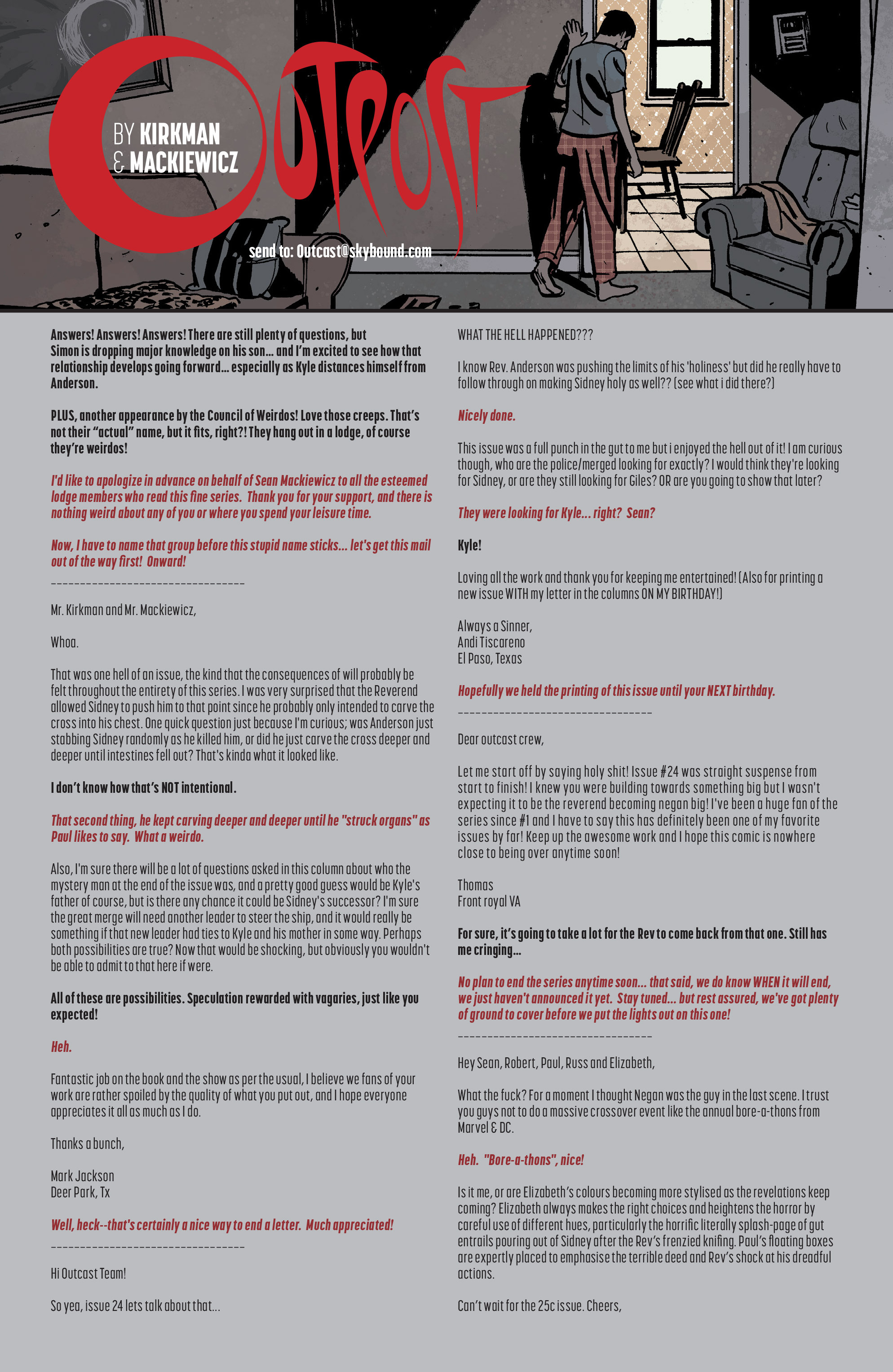 Read online Outcast by Kirkman & Azaceta comic -  Issue #26 - 22