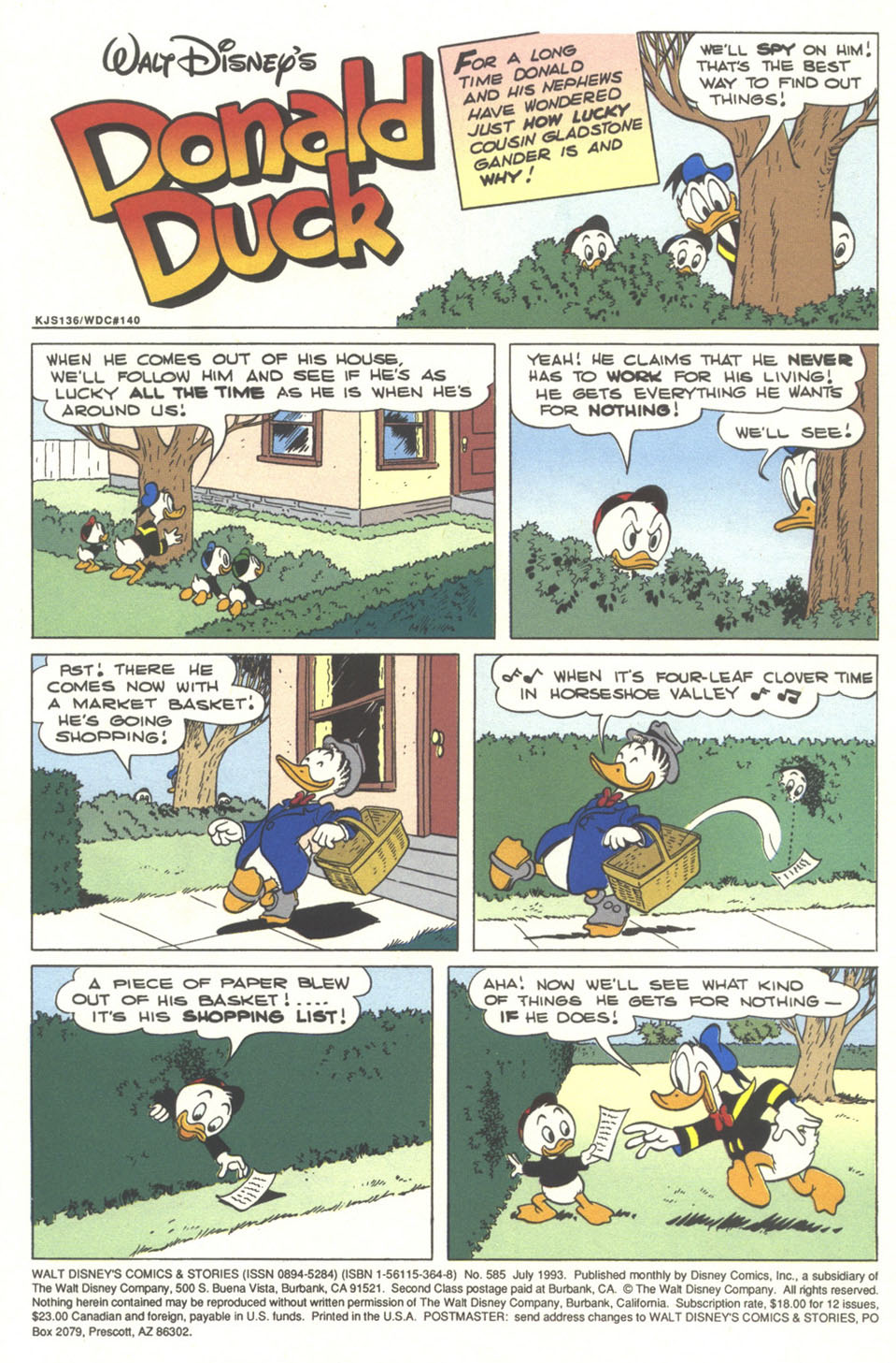 Read online Walt Disney's Comics and Stories comic -  Issue #585 - 2