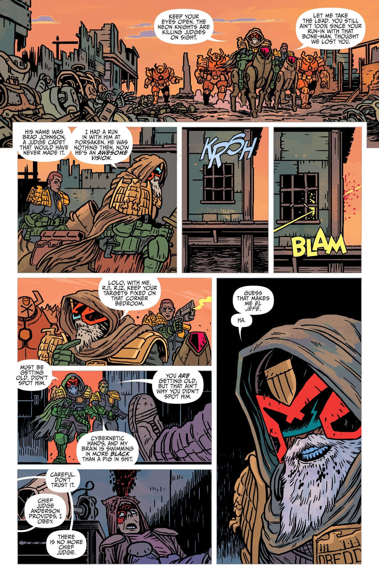 Read online Judge Dredd: The Blessed Earth comic -  Issue #7 - 8