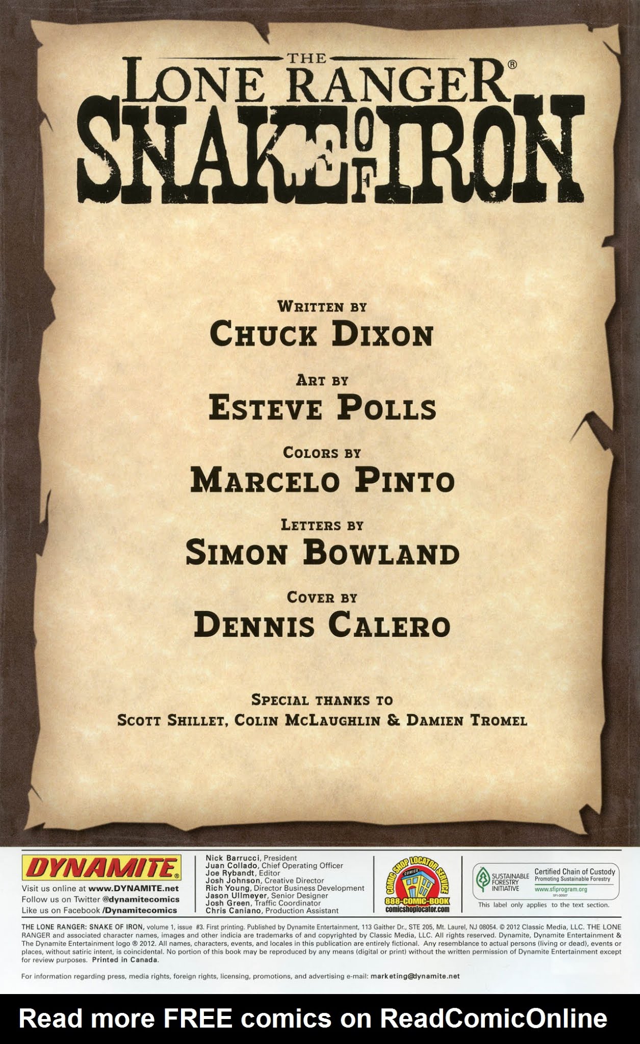 Read online The Lone Ranger: Snake Of Iron comic -  Issue #3 - 2
