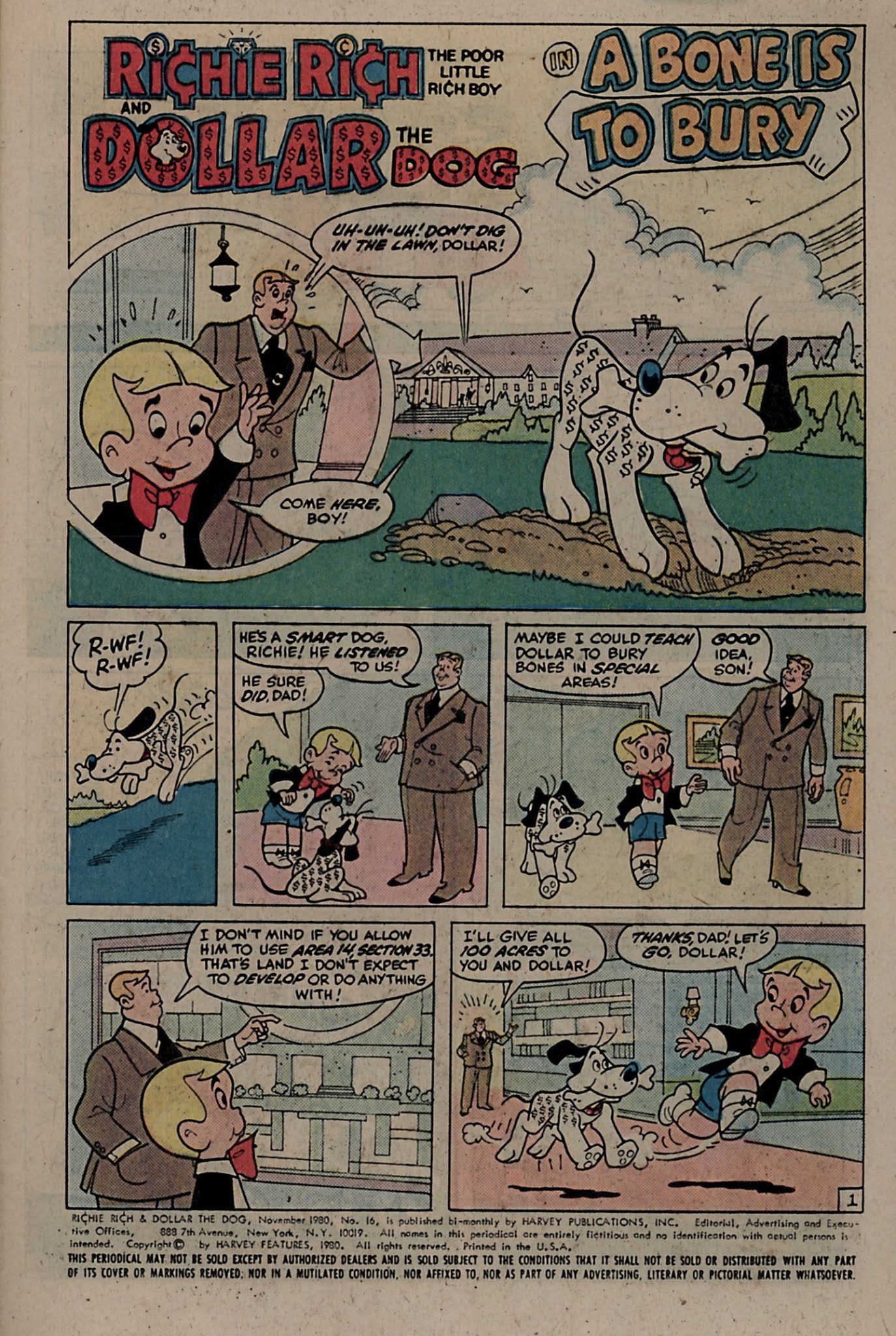 Read online Richie Rich & Dollar the Dog comic -  Issue #16 - 5