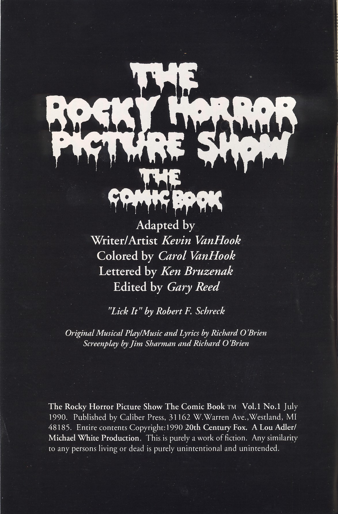Read online The Rocky Horror Picture Show: The Comic Book comic -  Issue #1 - 2