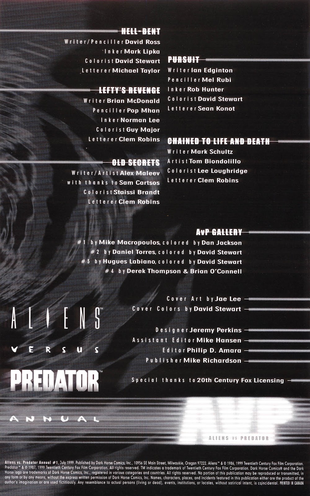 Aliens vs. Predator Annual Full Page 2