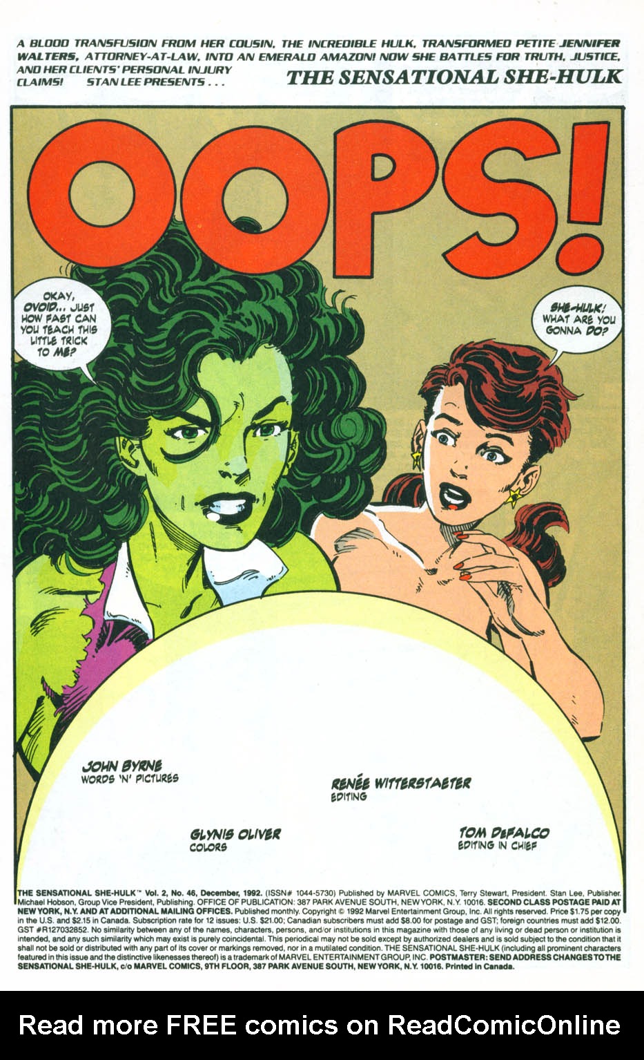 Read online The Sensational She-Hulk comic -  Issue #46 - 2
