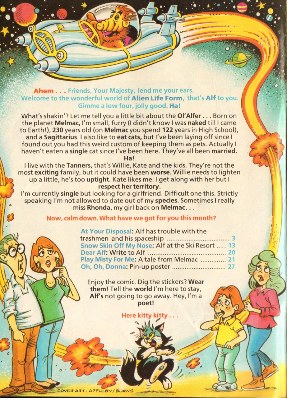 Read online Alf (1988) comic -  Issue #1 - 2