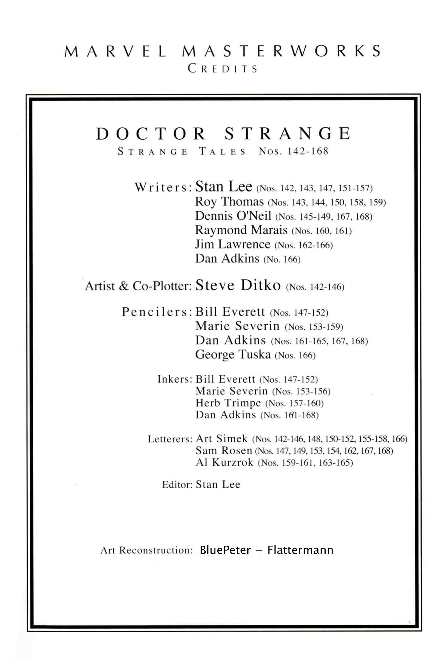 Read online Marvel Masterworks: Doctor Strange comic -  Issue # TPB 2 - 2