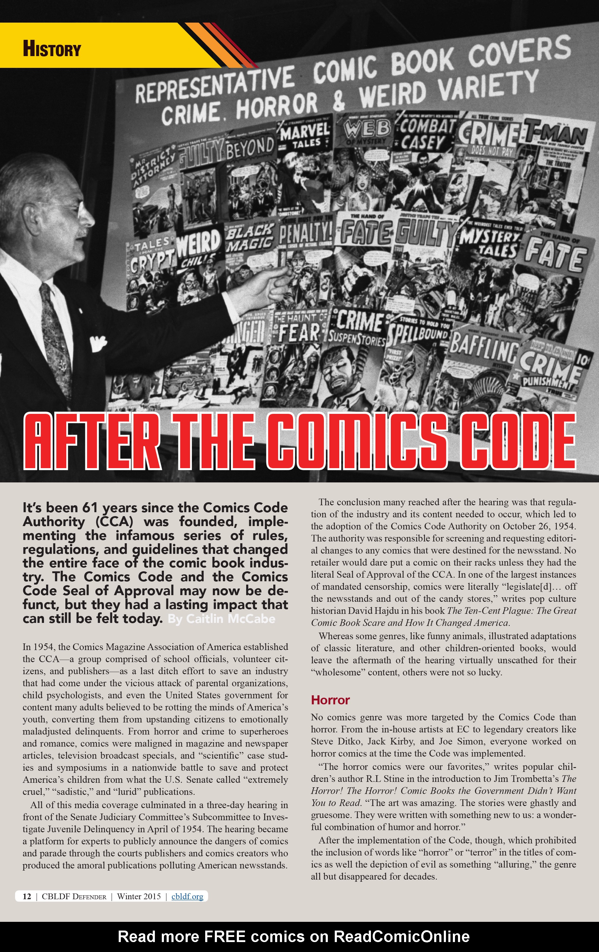 Read online CBLDF Defender comic -  Issue #4 - 12