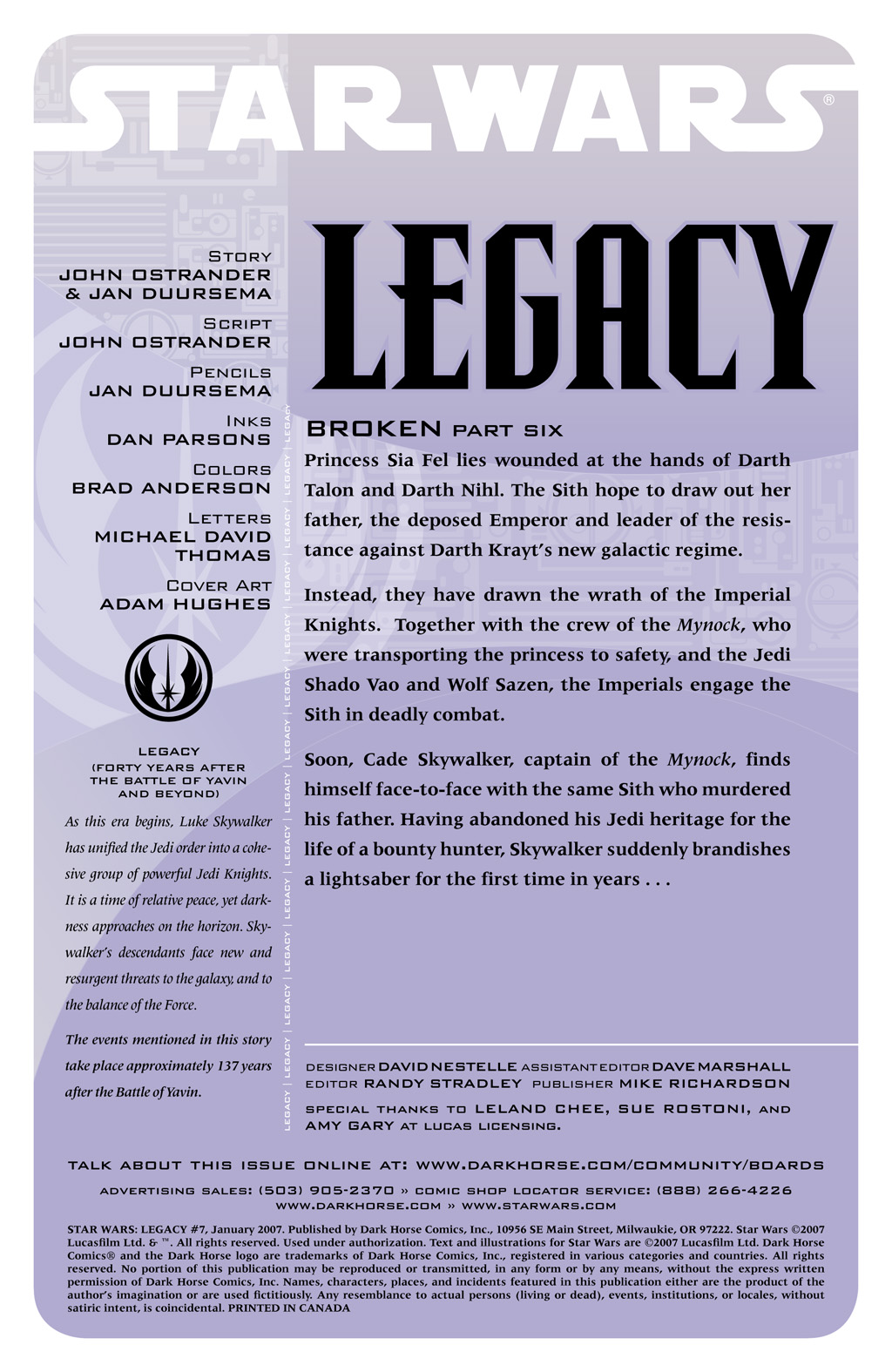 Read online Star Wars: Legacy (2006) comic -  Issue #7 - 2