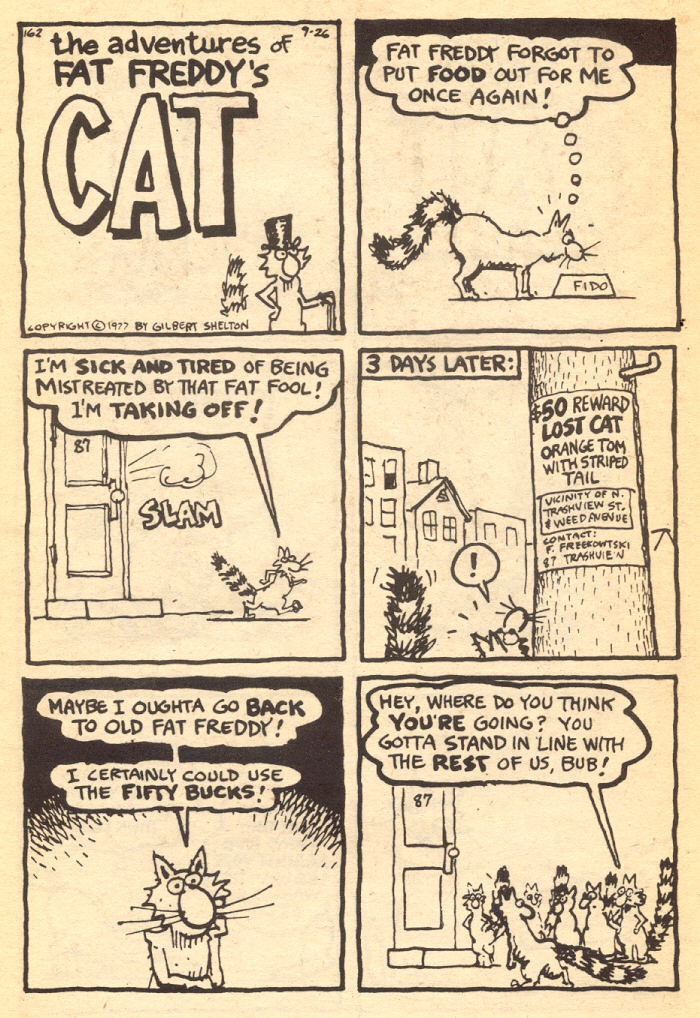 Read online Adventures of Fat Freddy's Cat comic -  Issue #4 - 16