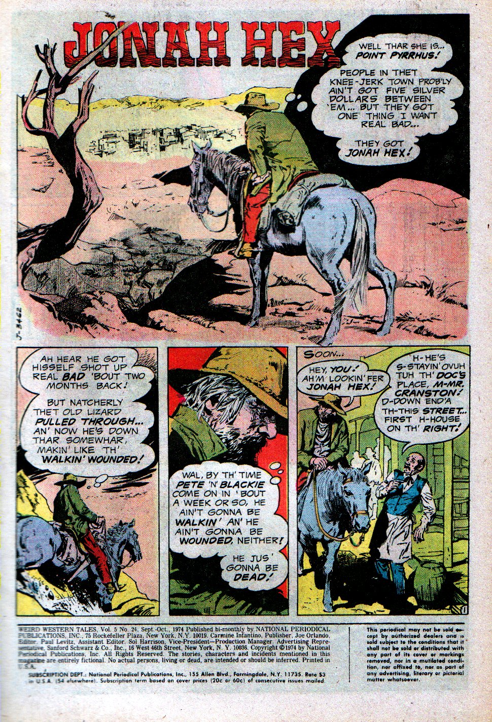 Read online Weird Western Tales (1972) comic -  Issue #24 - 2