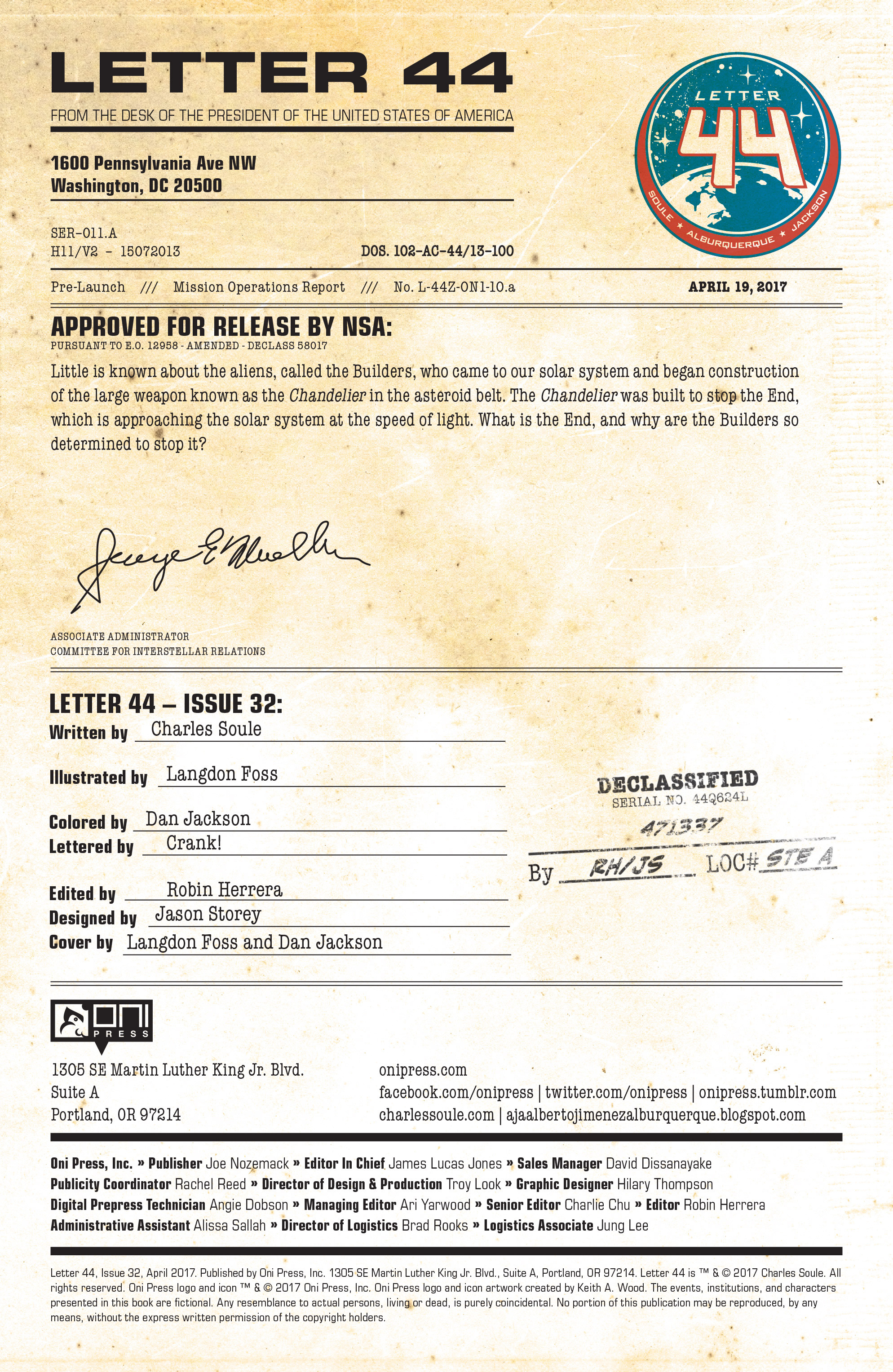 Read online Letter 44 comic -  Issue #32 - 2