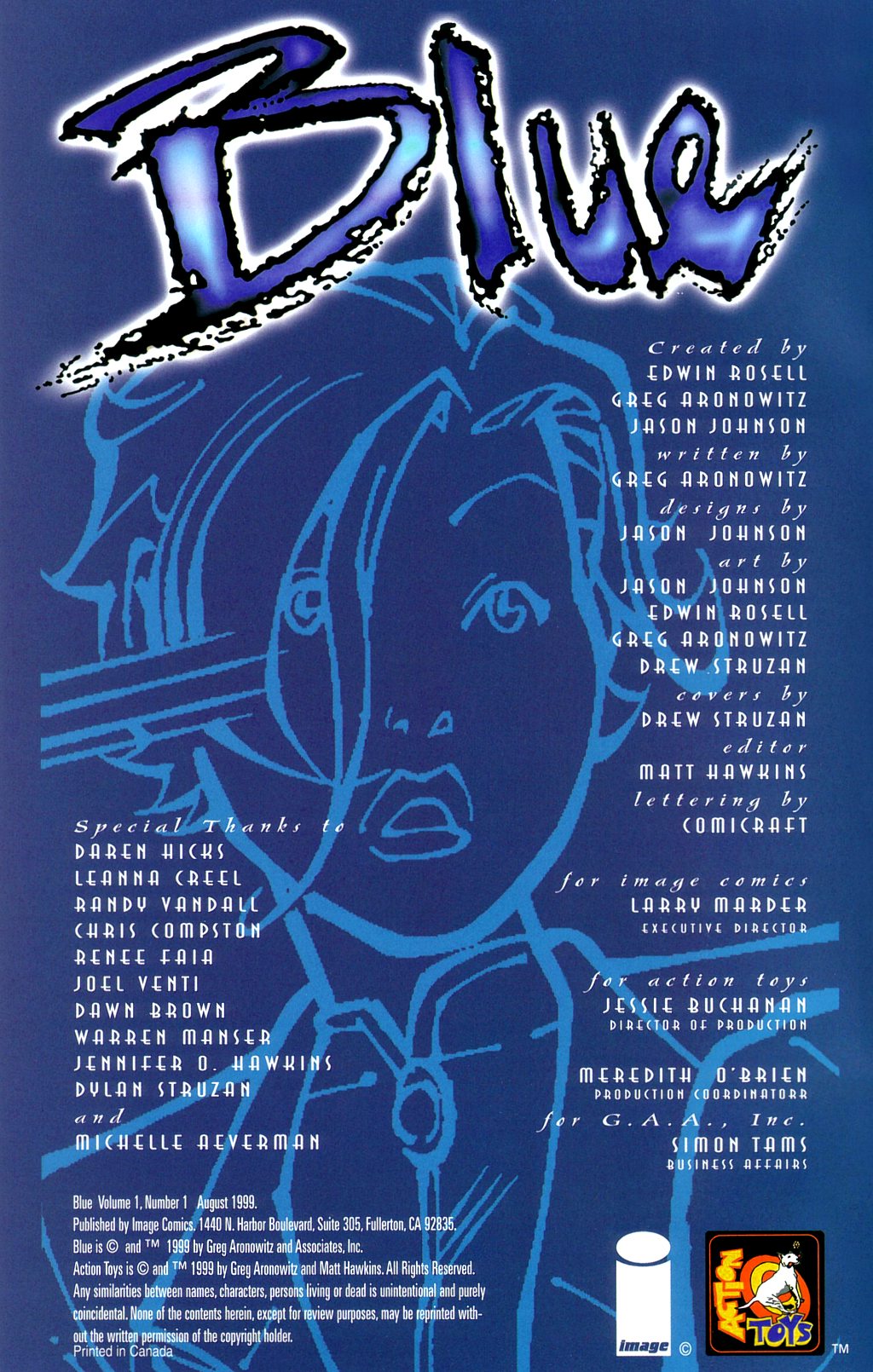 Read online Blue comic -  Issue #1 - 2