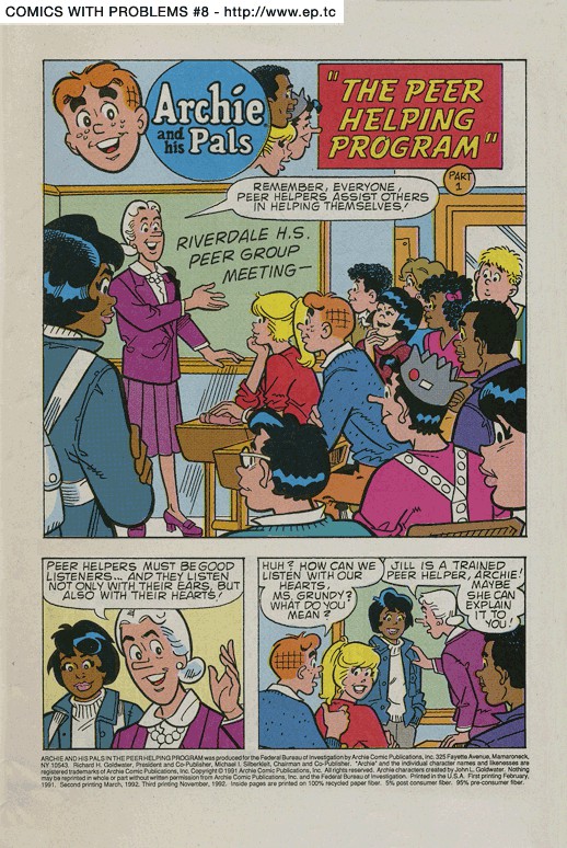 Read online Archie And His Pals In The Peer Helping Program comic -  Issue # Full - 3